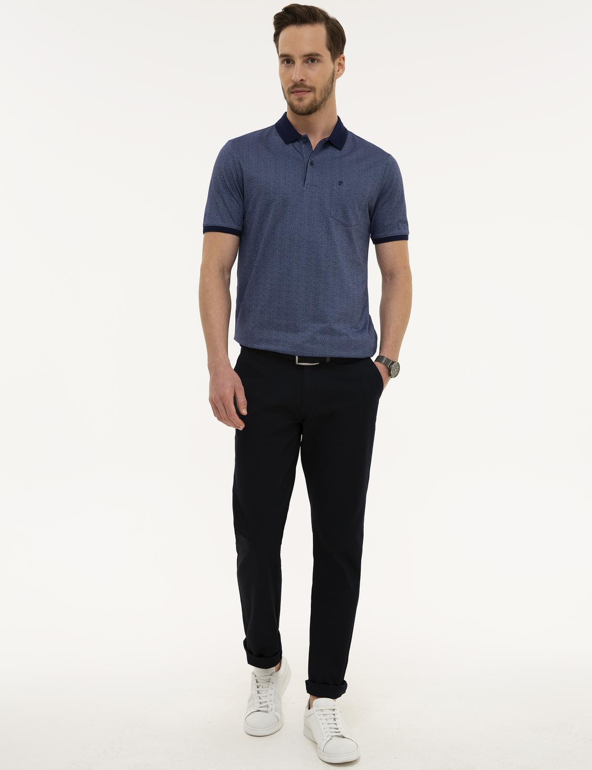 Lacivert Regular Fit Chino Pantolon