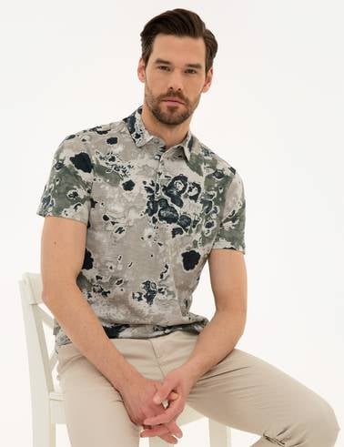 Koyu Gri Slim Fit Polo Yaka T-Shirt
