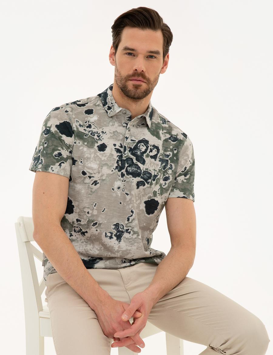 Koyu Gri Slim Fit Polo Yaka T-Shirt