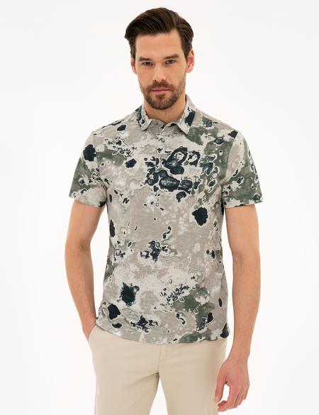 Koyu Gri Slim Fit Polo Yaka T-Shirt - 50218455024