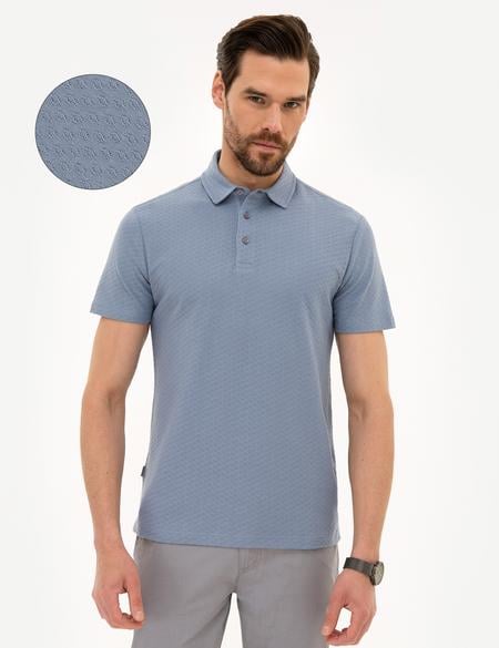 Lila Slim Fit Polo Yaka Tişört - 50218609028