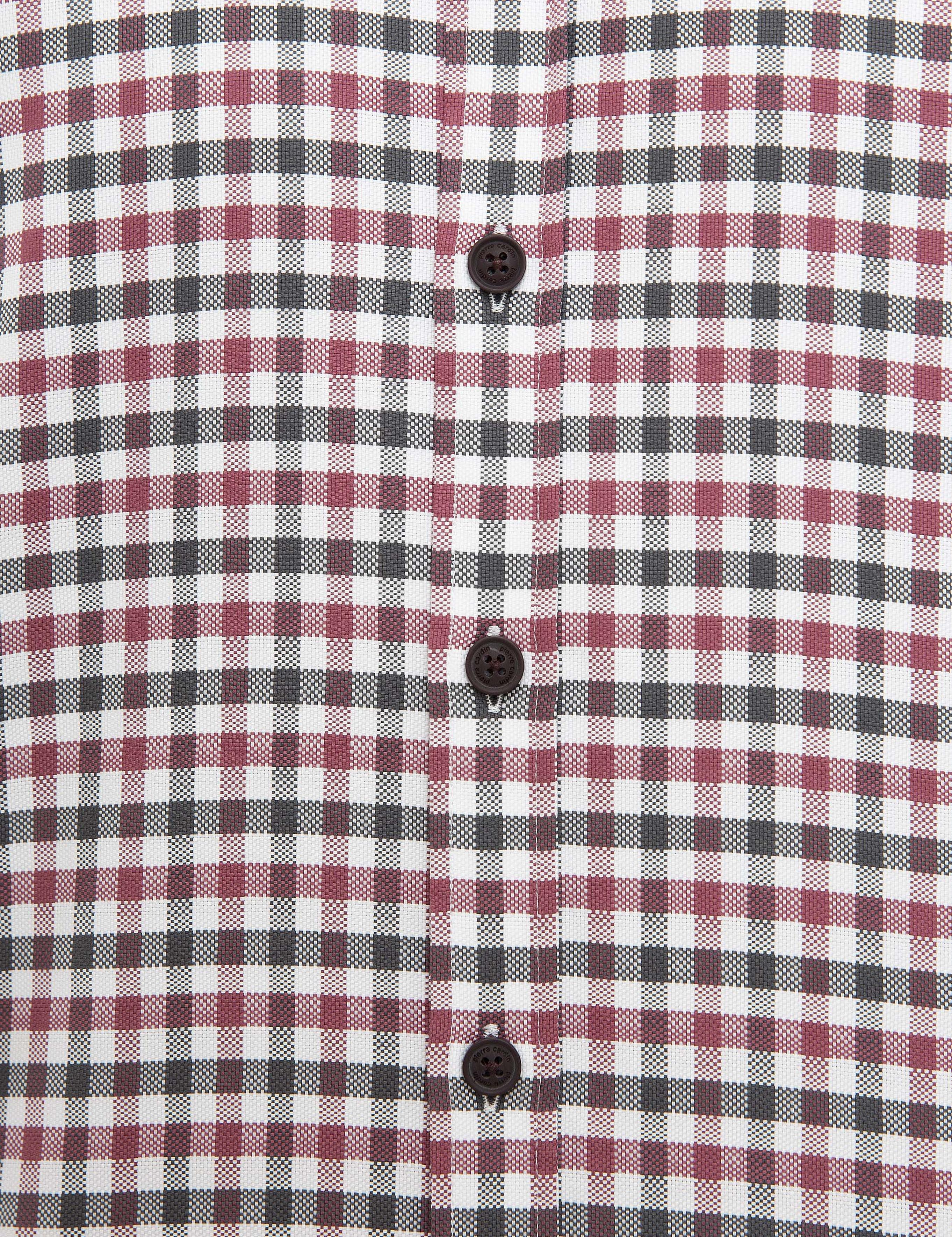 Bordo Slim Fit Uzun Kollu Gömlek