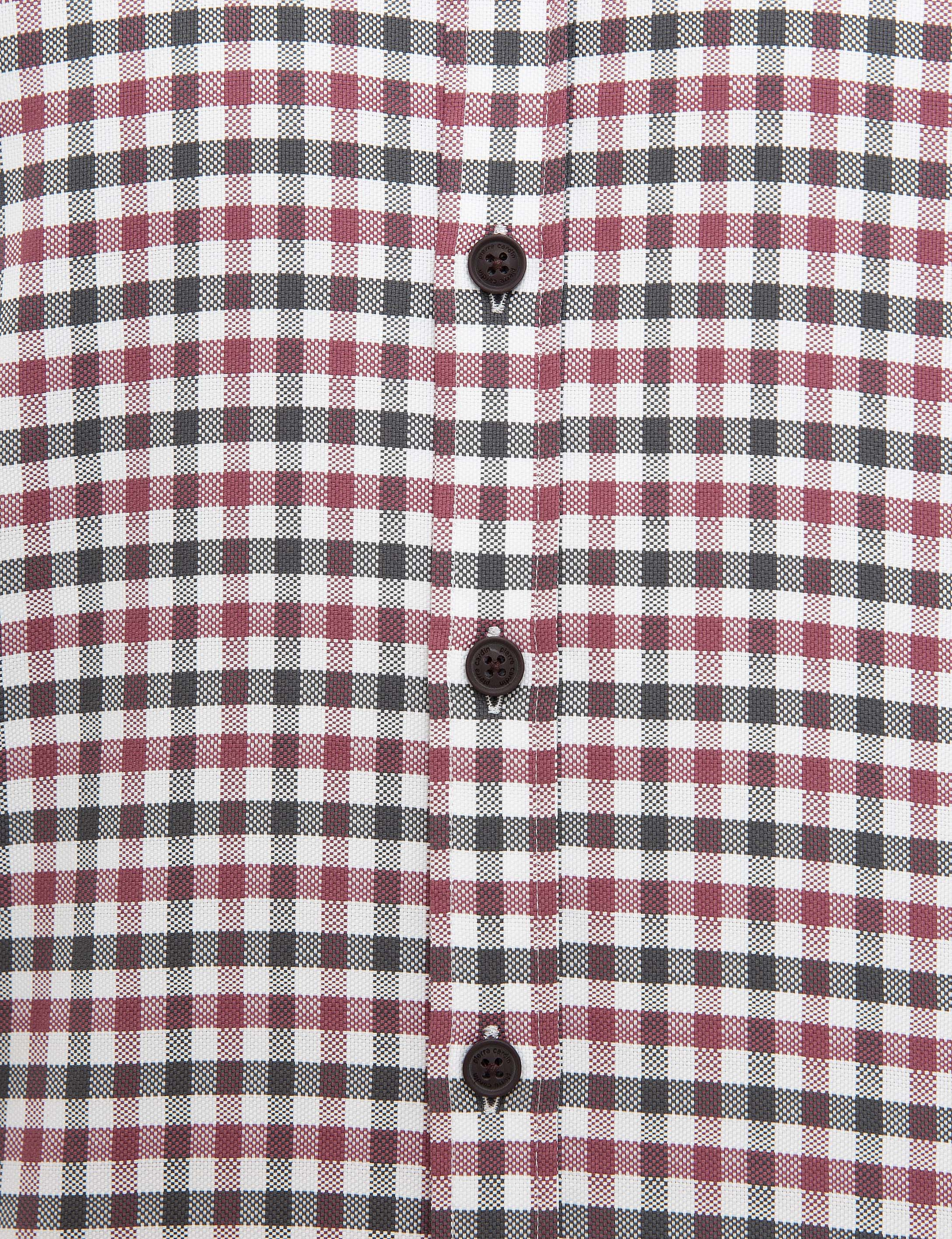 Bordo Slim Fit Uzun Kollu Gömlek