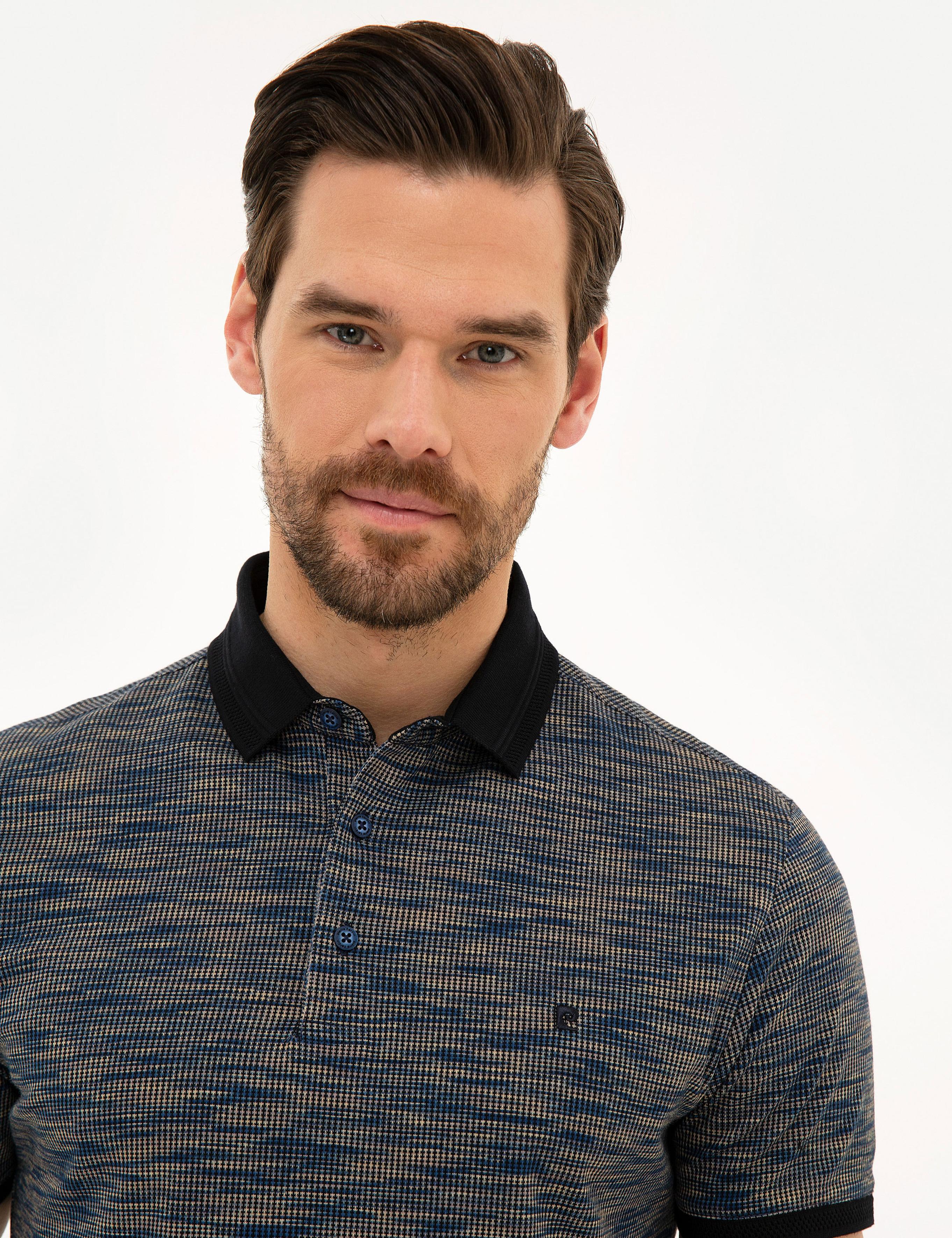 Lacivert Slim Fit Merserize Polo Yaka T-Shirt