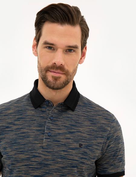 Lacivert Slim Fit Merserize Polo Yaka T-Shirt - 50219463032