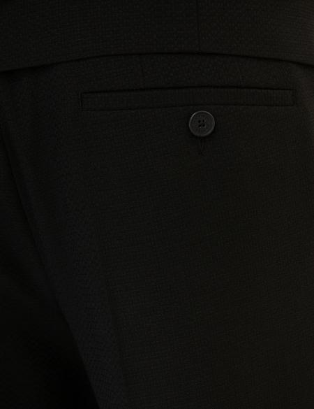 Siyah Ekstra Slim Fit Yelekli Takım Elbise - 50219930008