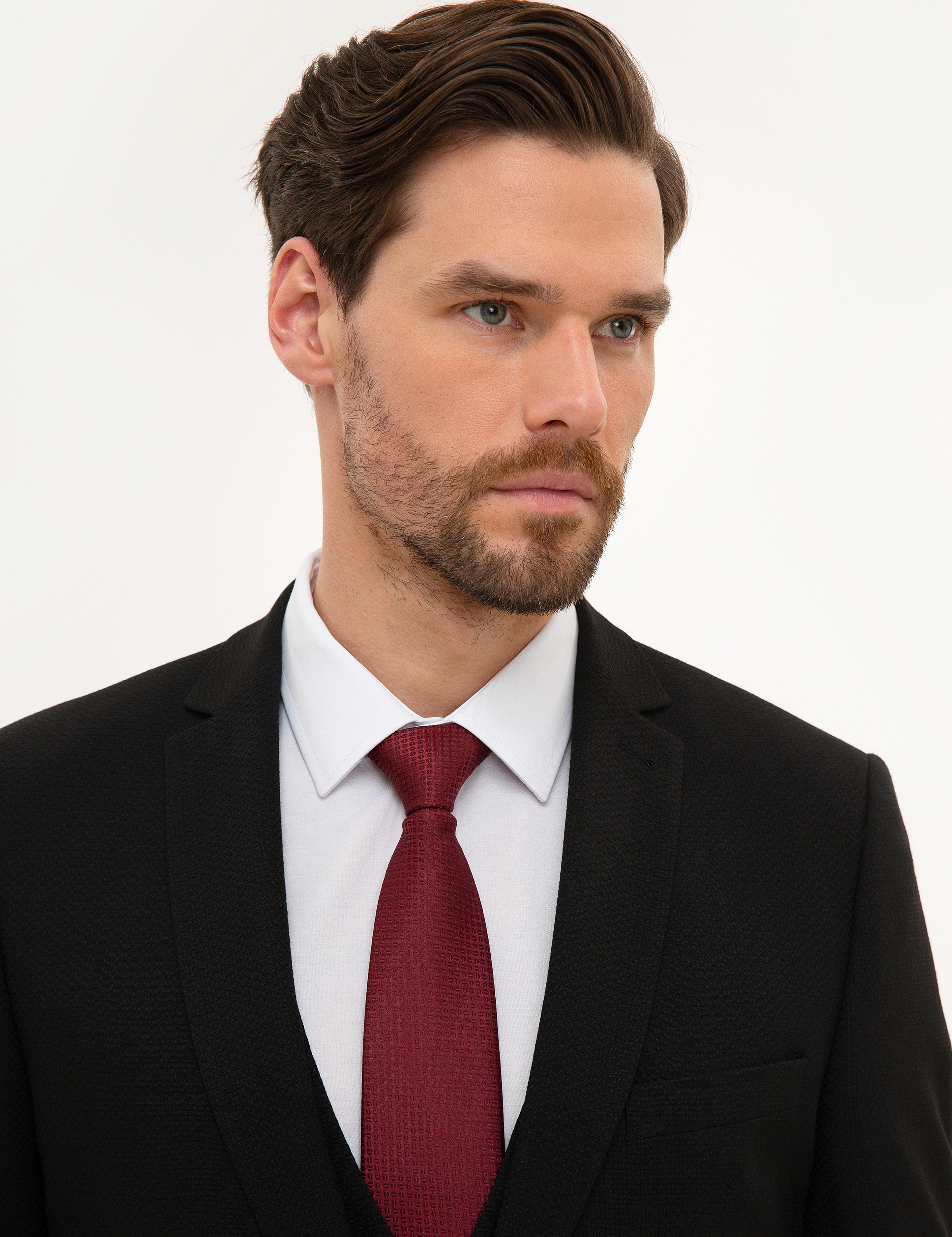 Siyah Ekstra Slim Fit Yelekli Takım Elbise - Image 2
