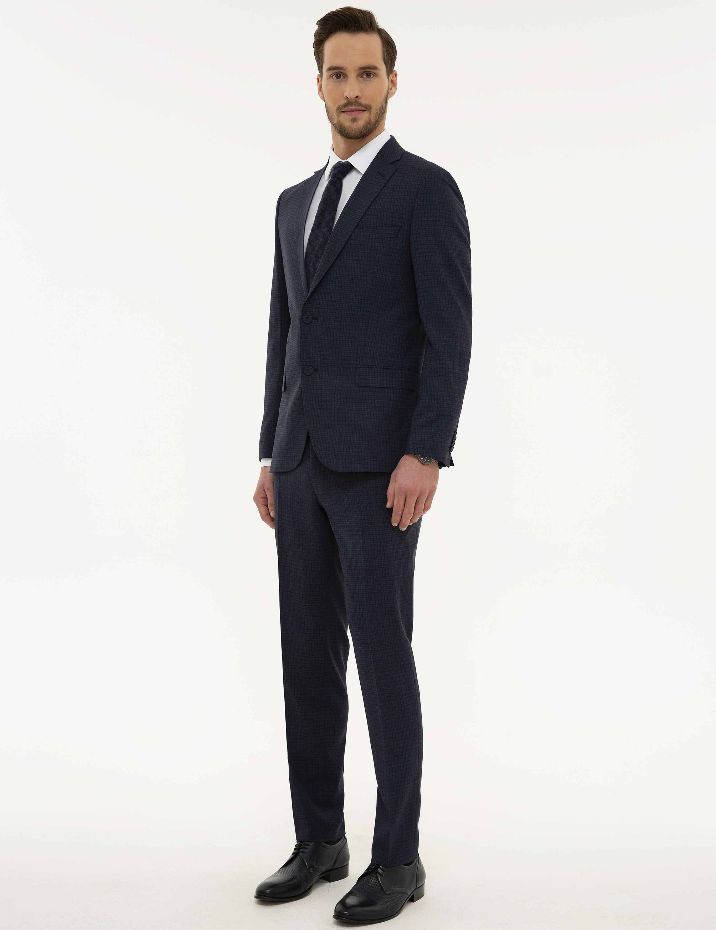 Lacivert Ekstra Slim Fit Takım Elbise