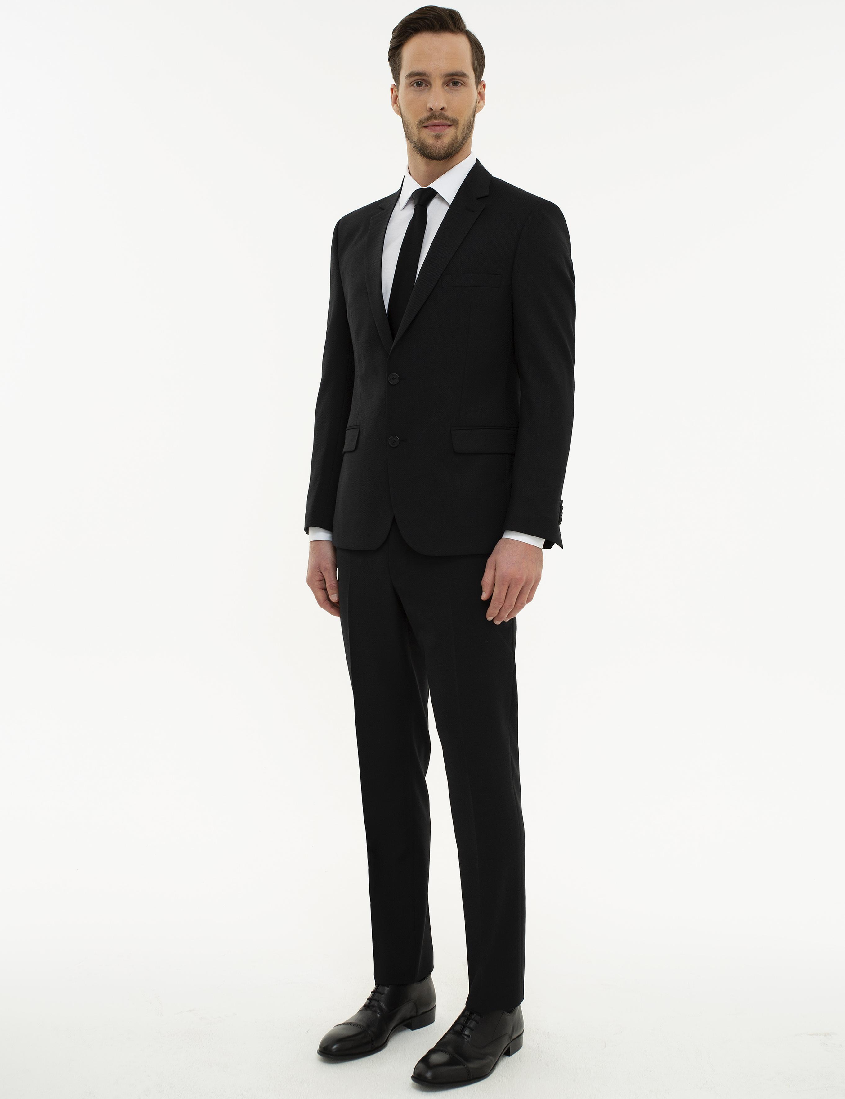 Siyah Slim Fit Takım Elbise