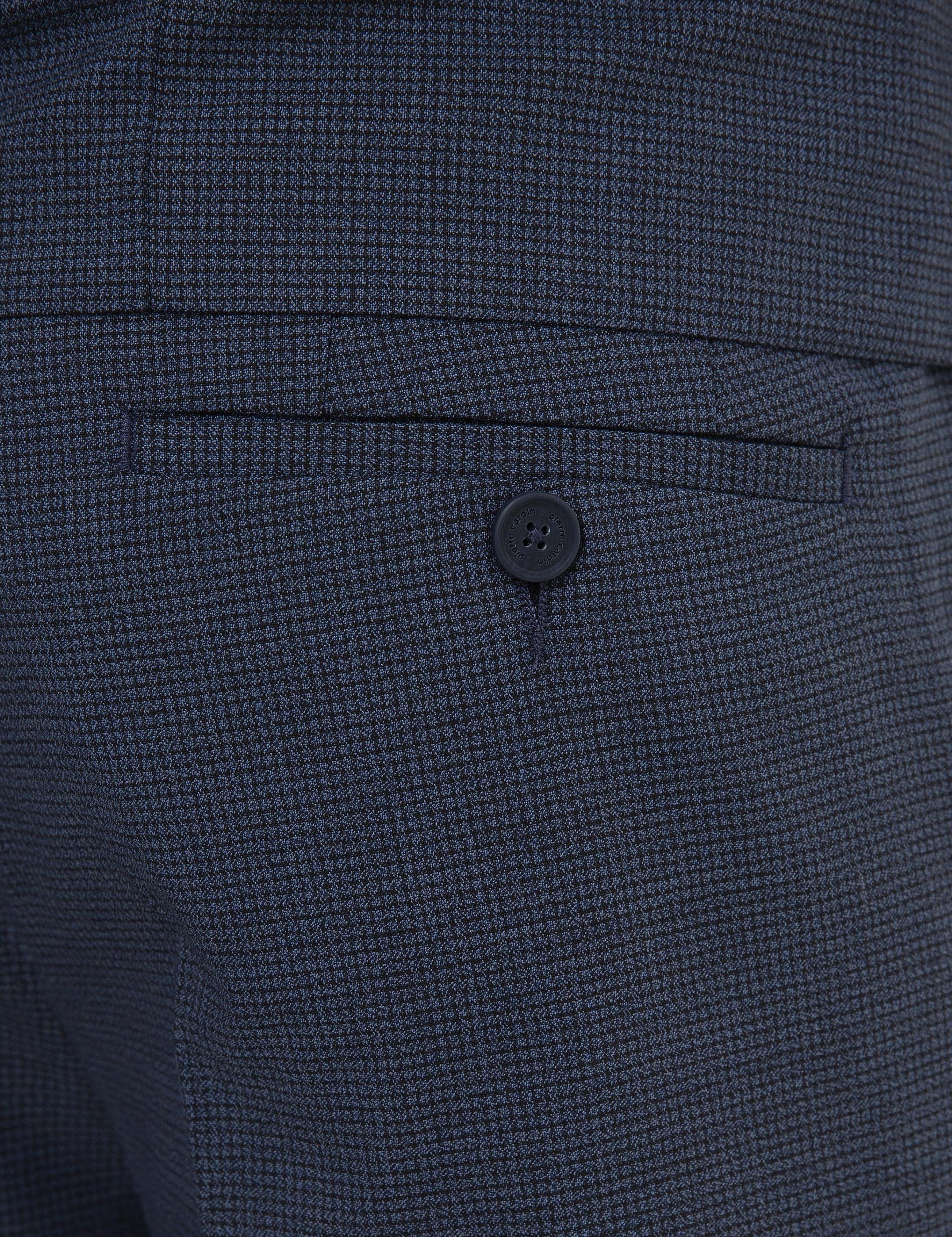 Lacivert Slim Fit Yelekli Takım Elbise