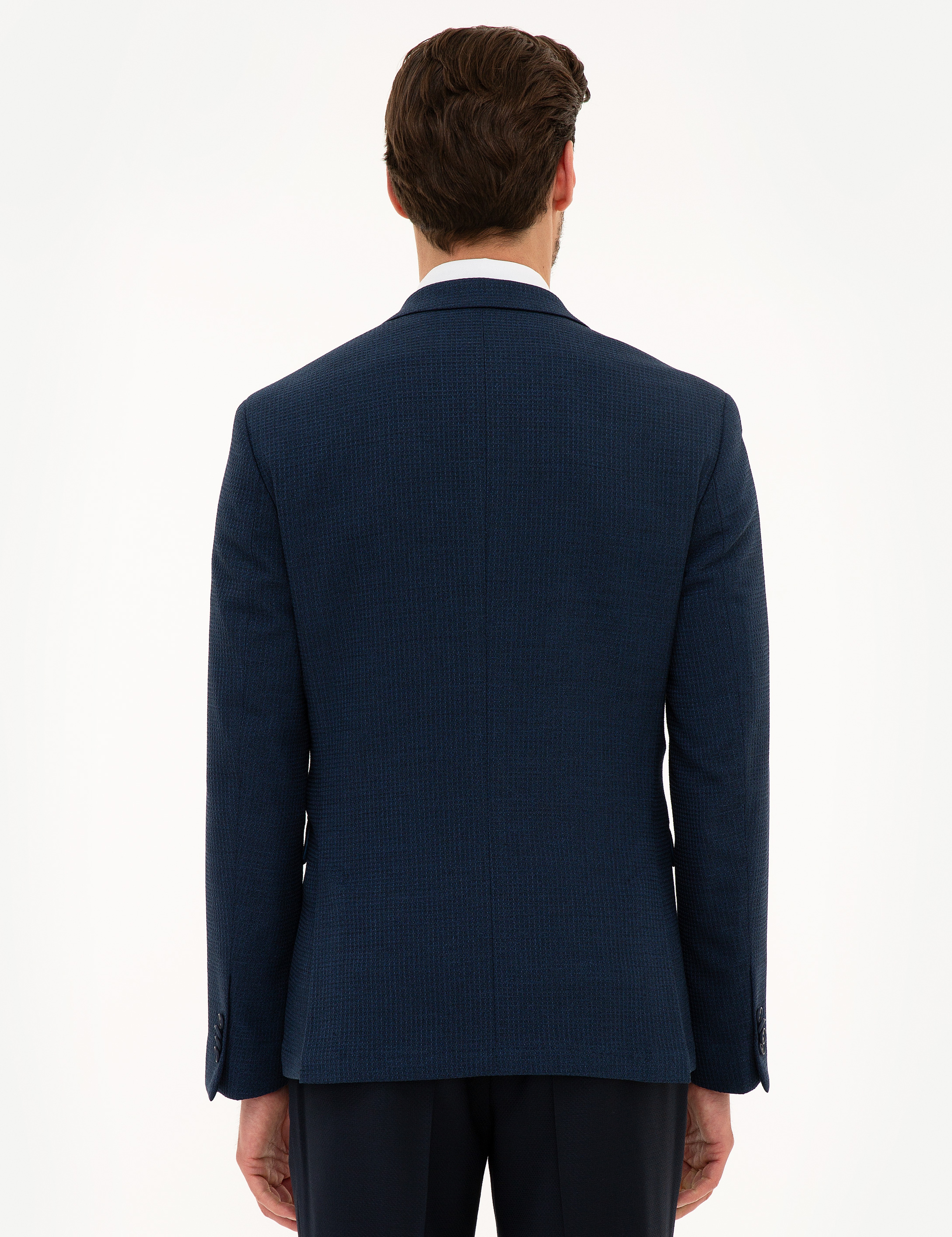 Lacivert Slim Fit Ceket - Image 4