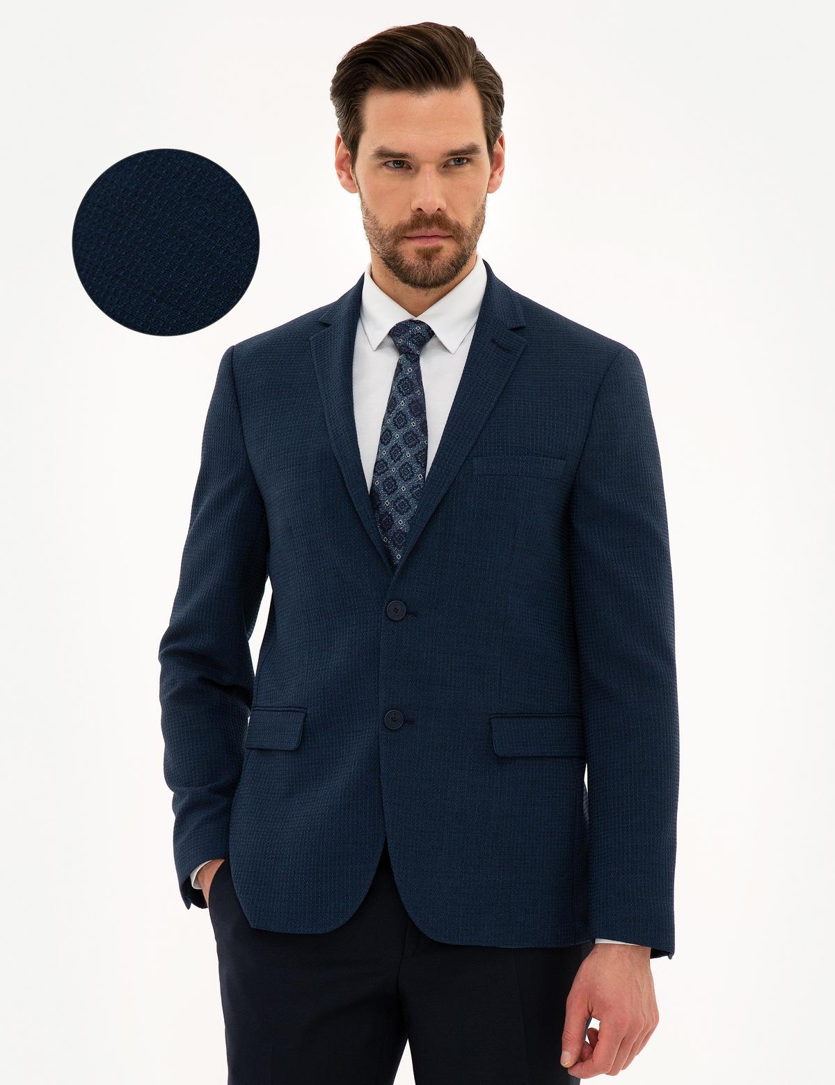 Lacivert Slim Fit Ceket