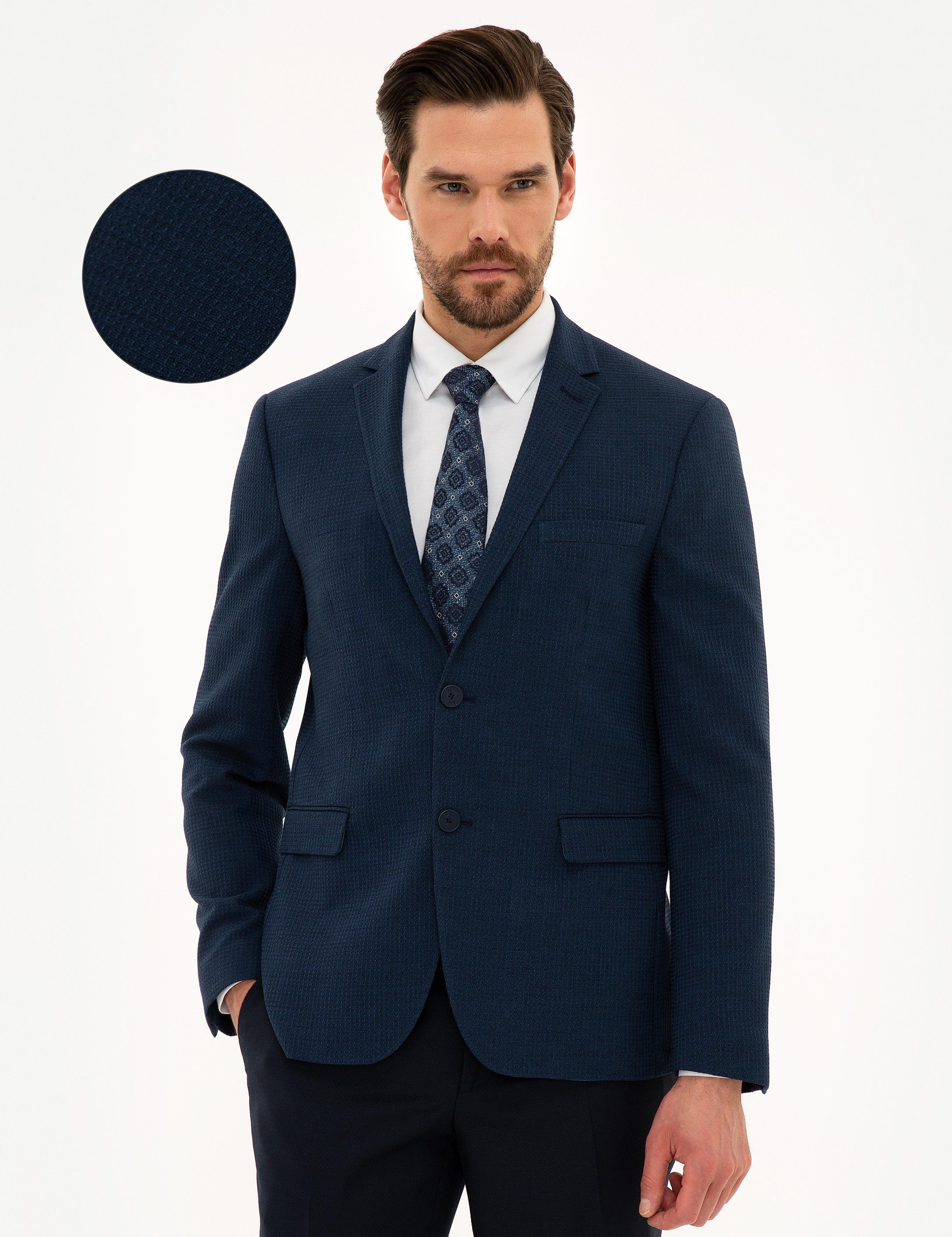 Lacivert Slim Fit Ceket