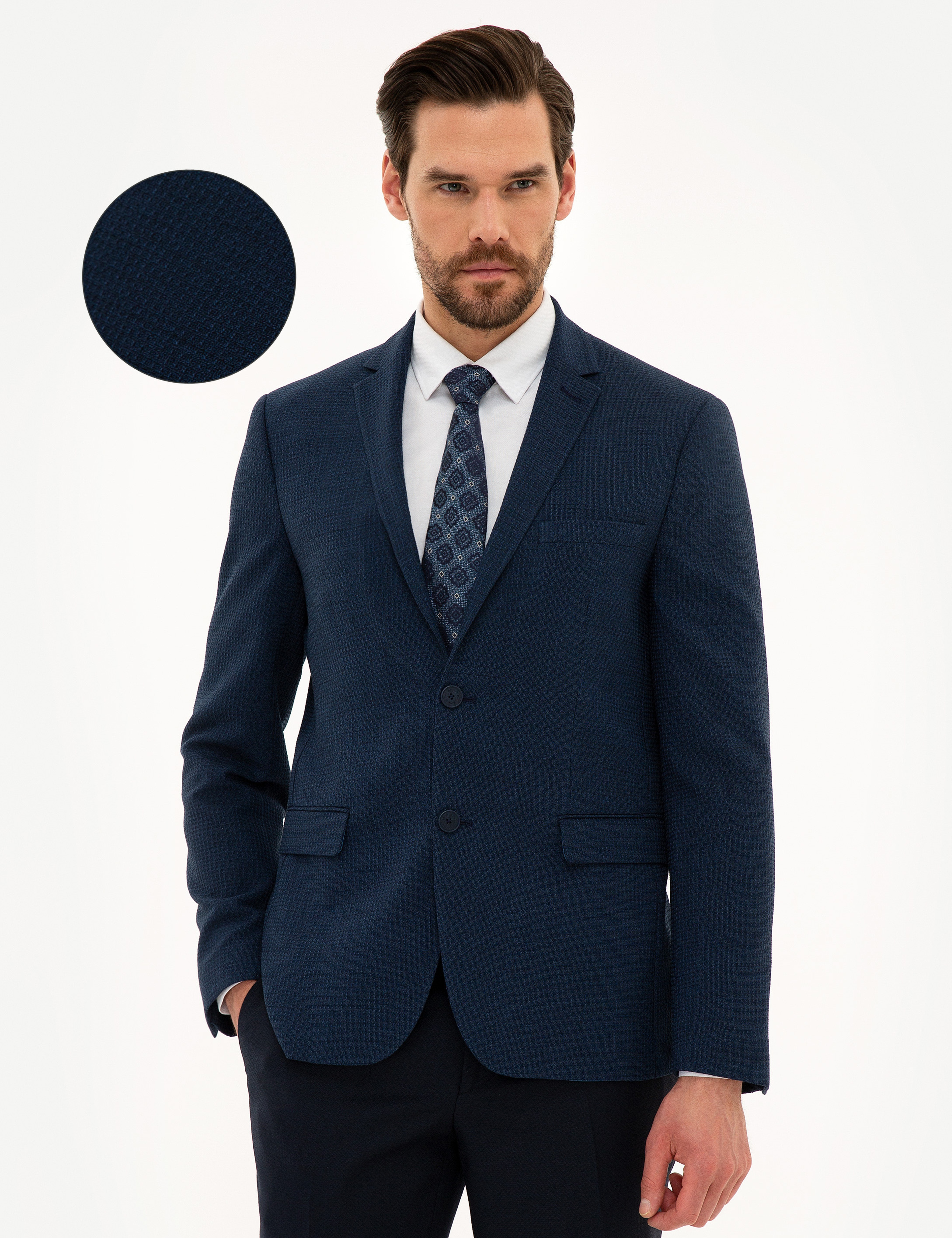 Lacivert Slim Fit Ceket