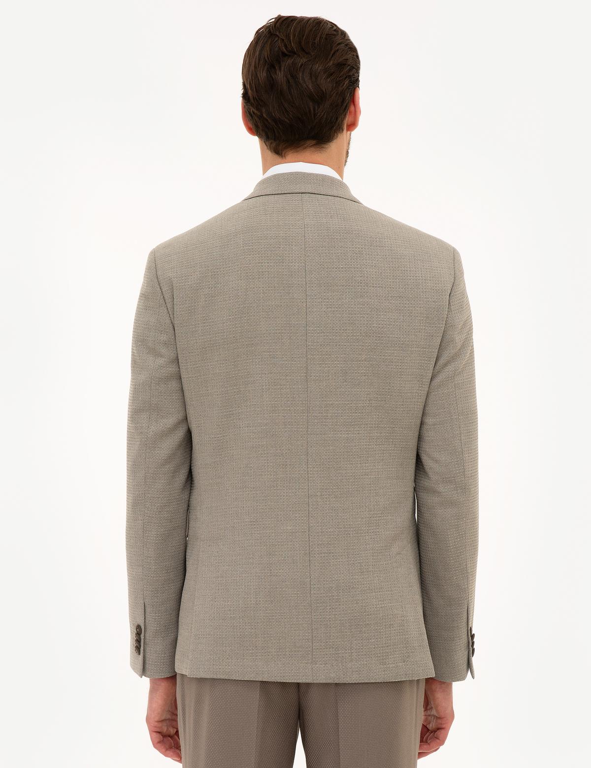 Açık Kahverengi Slim Fit Ceket - 50220037074