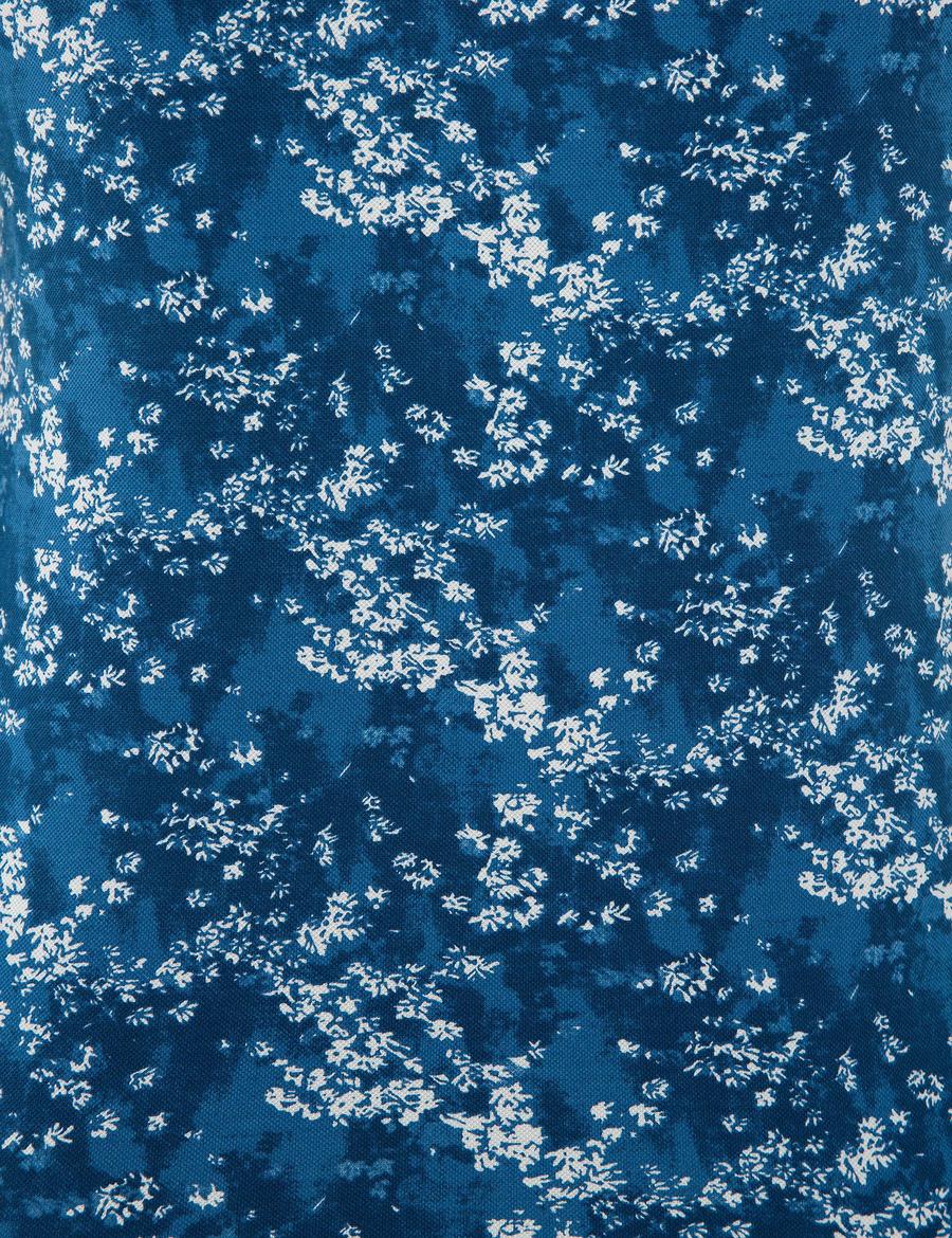 Lacivert Slim Fit Baskılı Polo Yaka Tişört