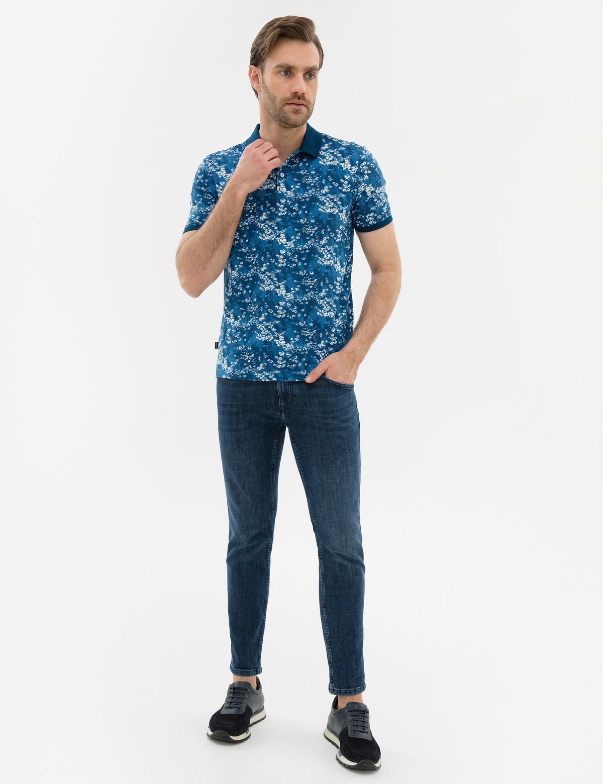 Lacivert Slim Fit Polo Yaka T-Shirt - 50220090003