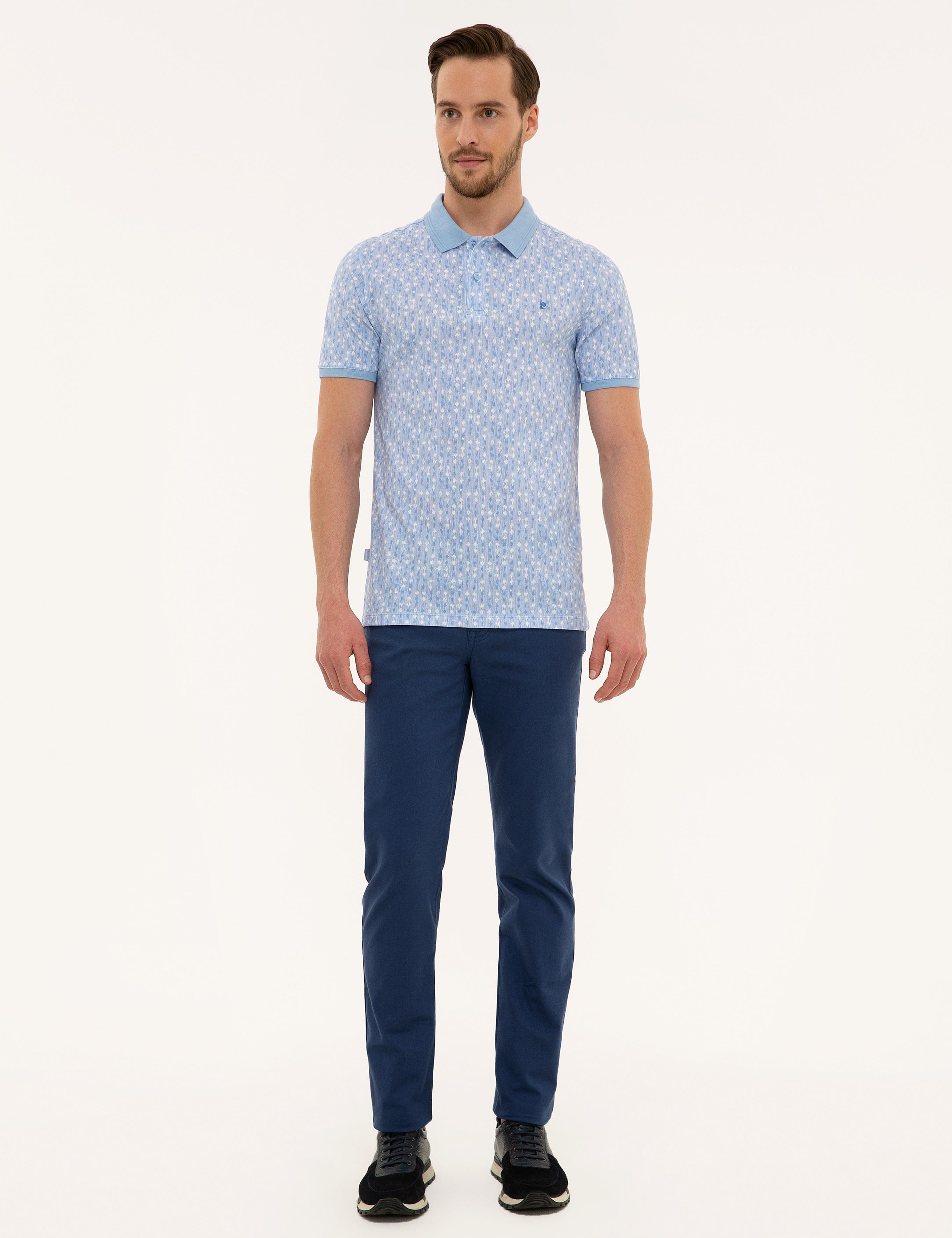 Açık Mavi Slim Fit Polo Yaka T-Shirt