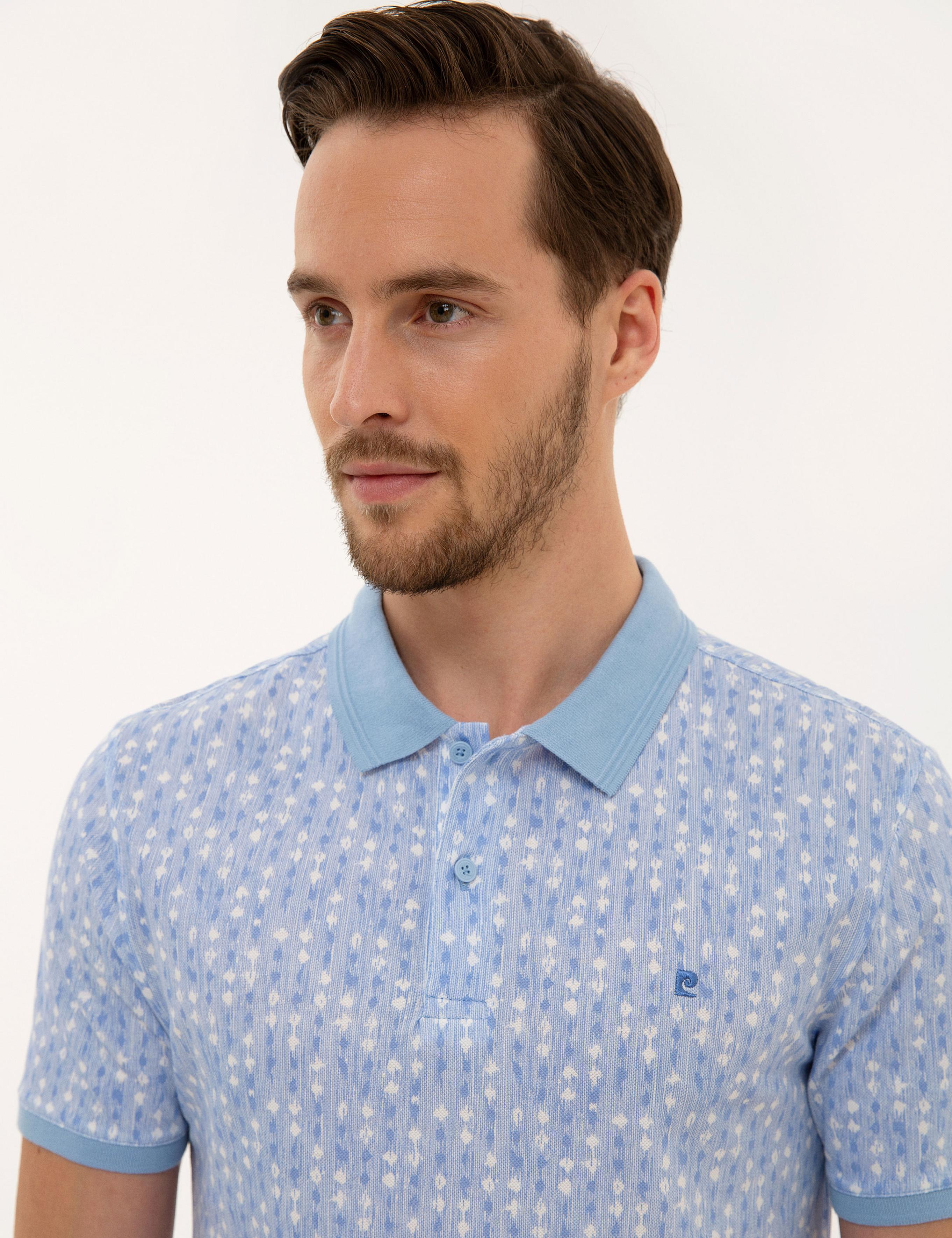 Açık Mavi Slim Fit Polo Yaka T-Shirt