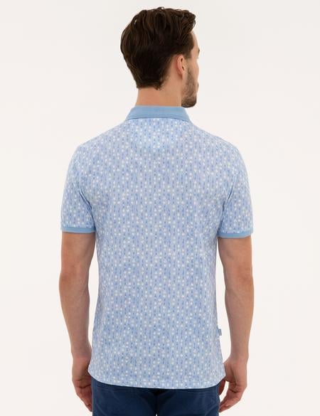 Açık Mavi Slim Fit Polo Yaka T-Shirt - 50218599037