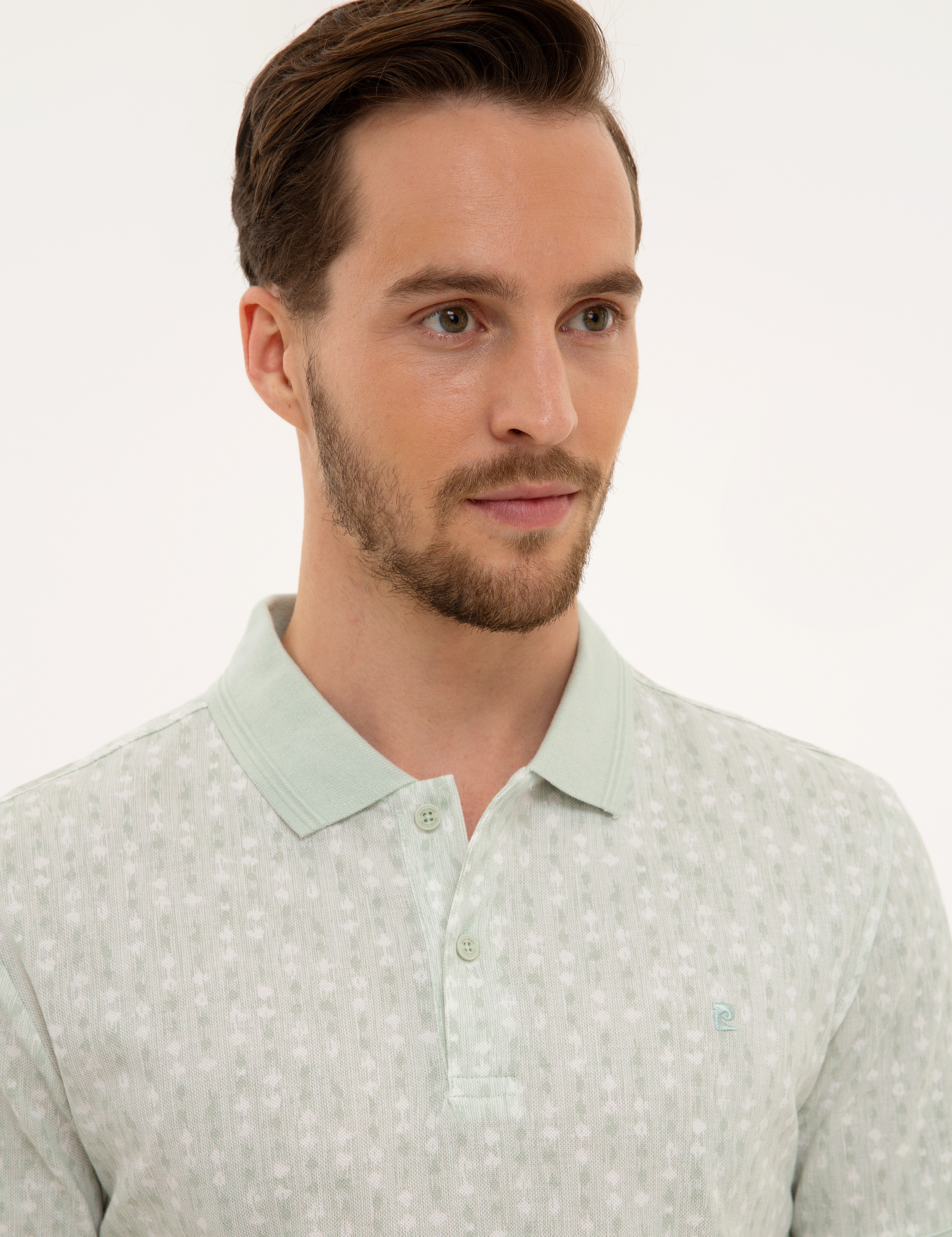 Mint Yeşil Slim Fit Polo Yaka T-Shirt - Image 2