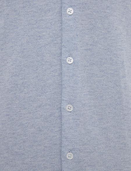 Koyu Mavi Slim Fit Gömlek Yaka Tişört - 50218584010