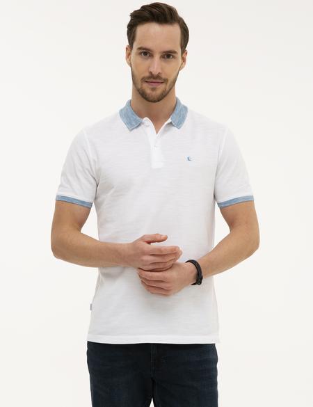 Beyaz Slim Fit Tişört - 50218593016