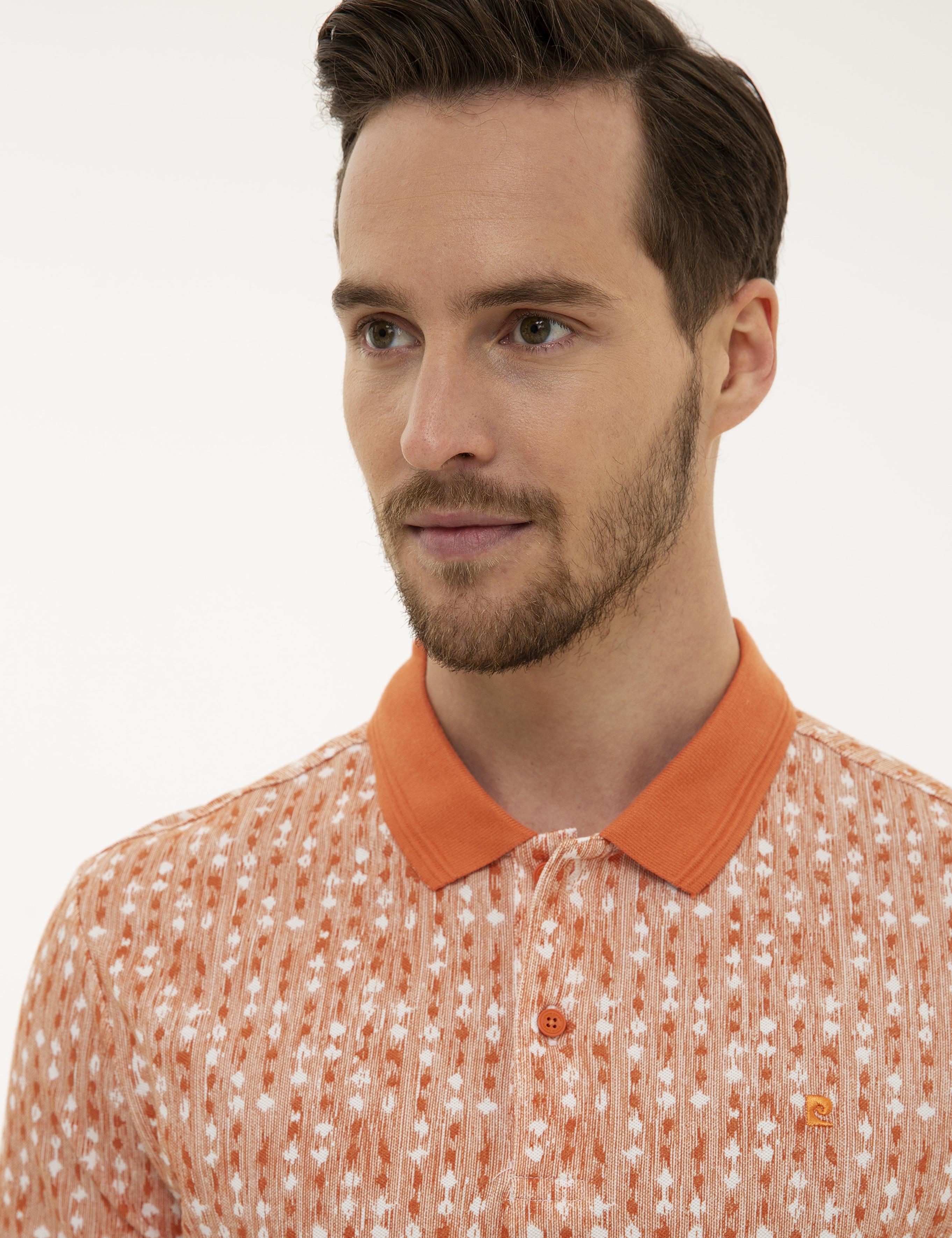 Turuncu Slim Fit Polo Yaka T-Shirt