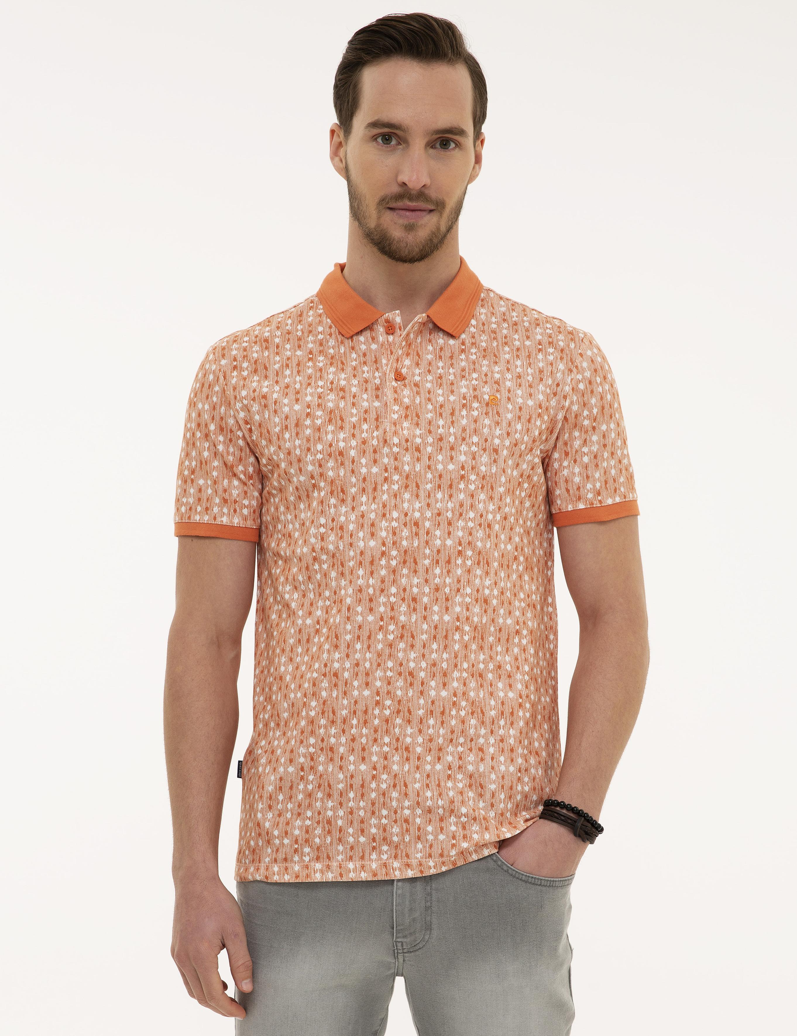 Turuncu Slim Fit Polo Yaka T-Shirt