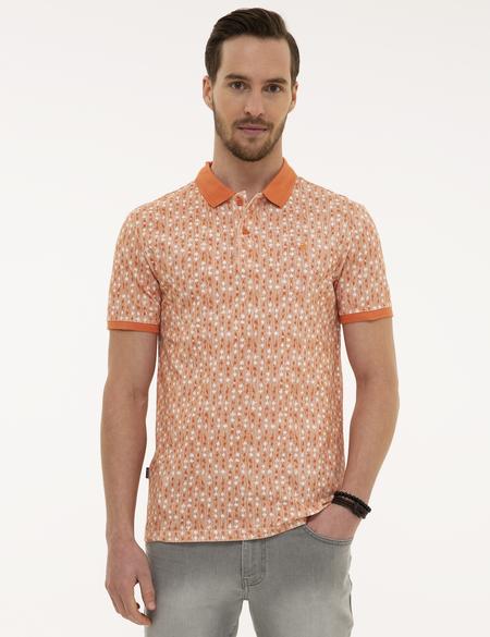 Turuncu Slim Fit Polo Yaka T-Shirt - 50218599061