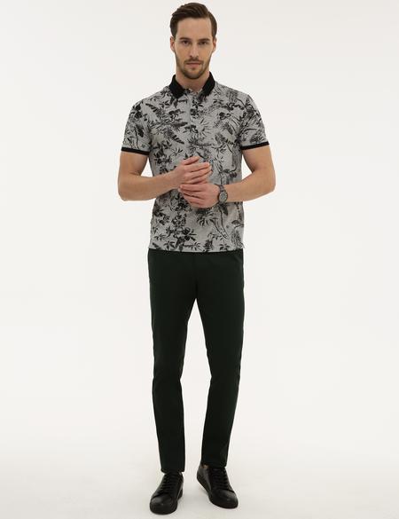 Siyah Slim Fit Polo Yaka Tişört - 50219725023