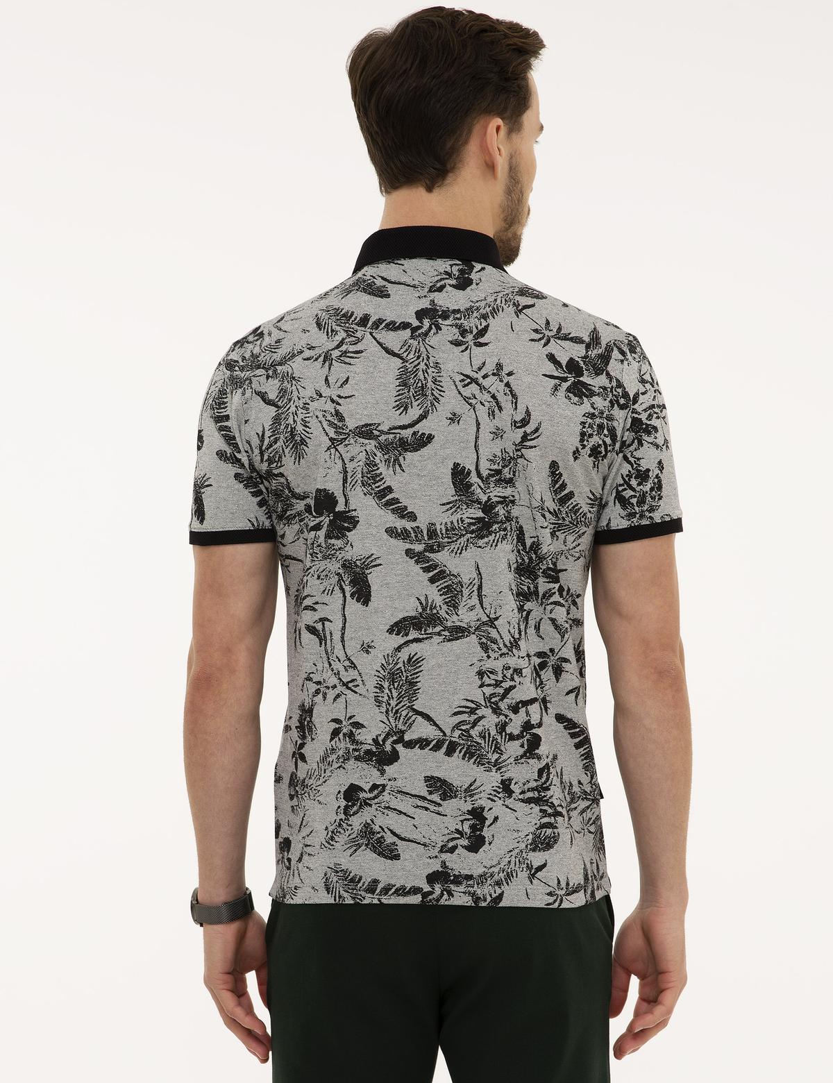 Siyah Slim Fit Polo Yaka Tişört - 50219725023