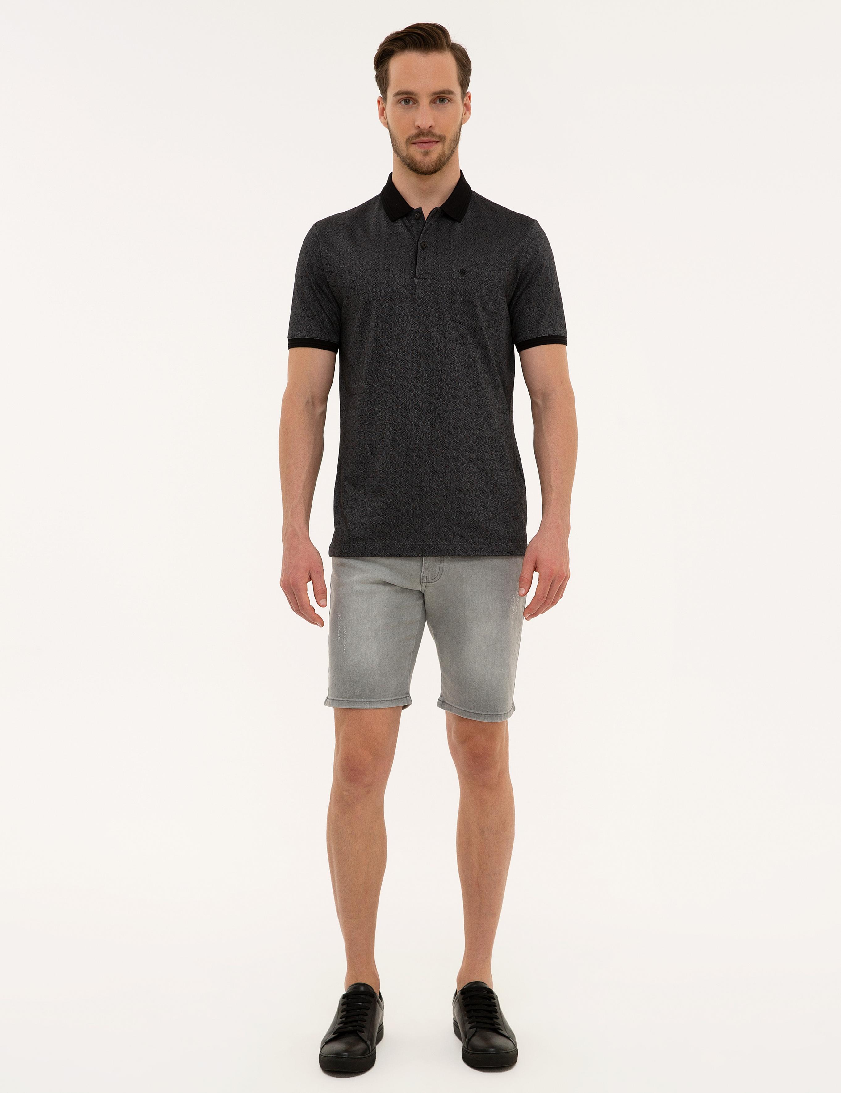 Siyah Regular Fit Polo Yaka T-Shirt