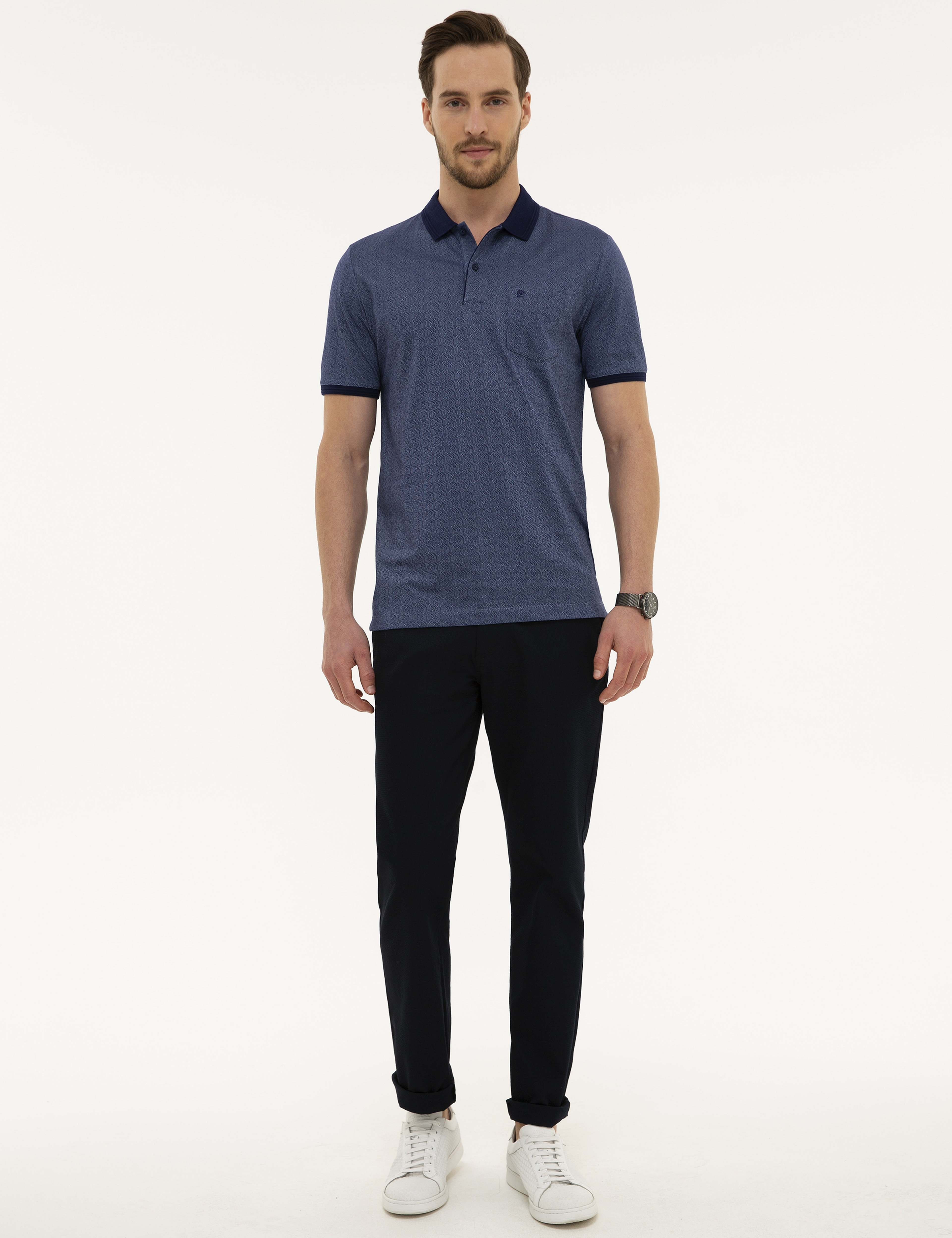 Lacivert Regular Fit Polo Yaka T-Shirt