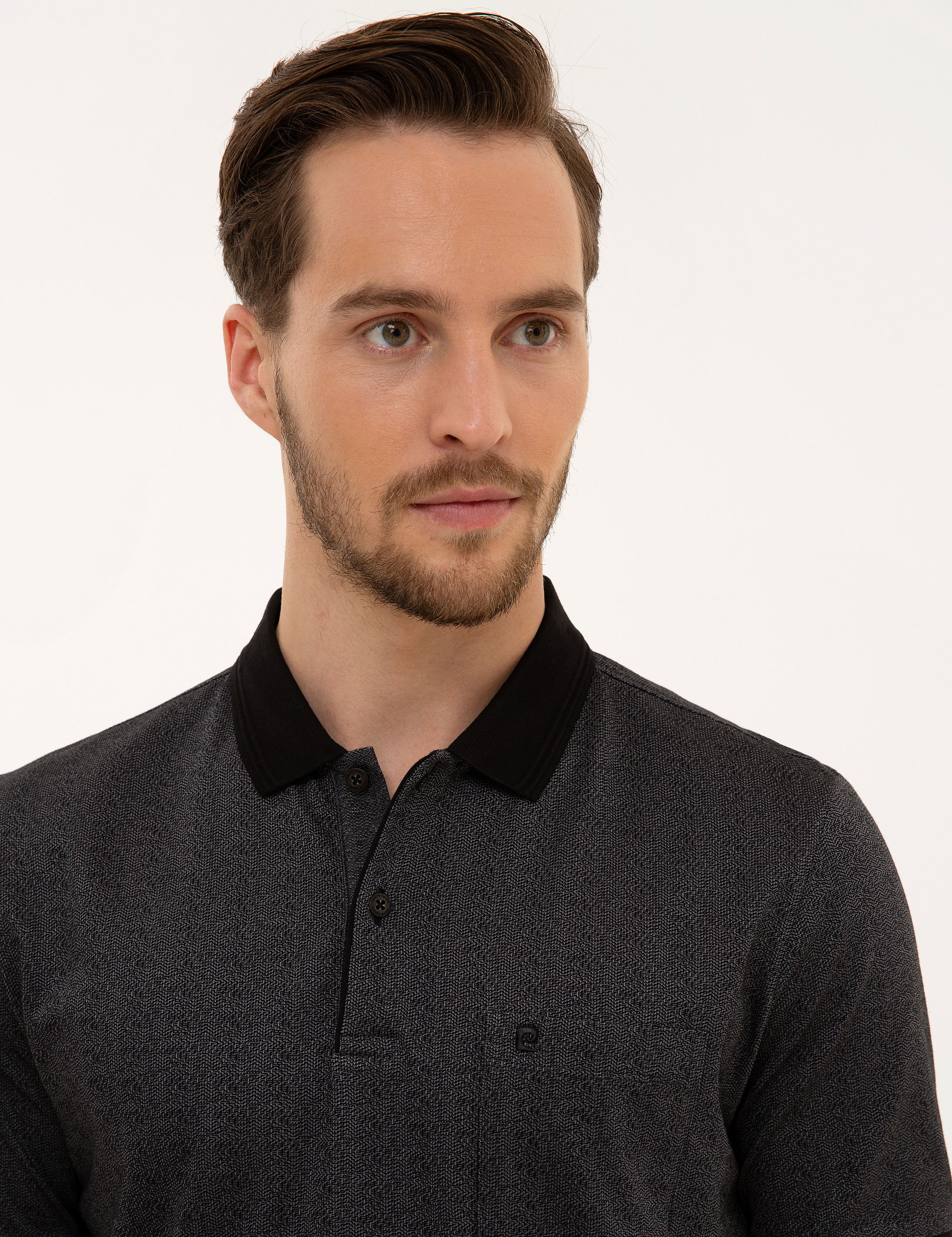 Siyah Regular Fit Polo Yaka Tişört - Image 1