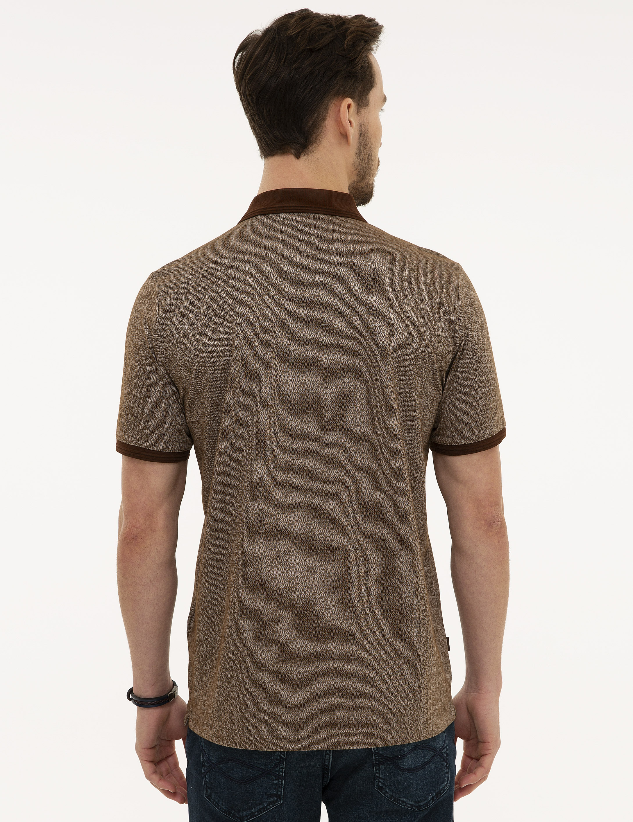 Kahverengi Regular Fit Polo Yaka Tişört