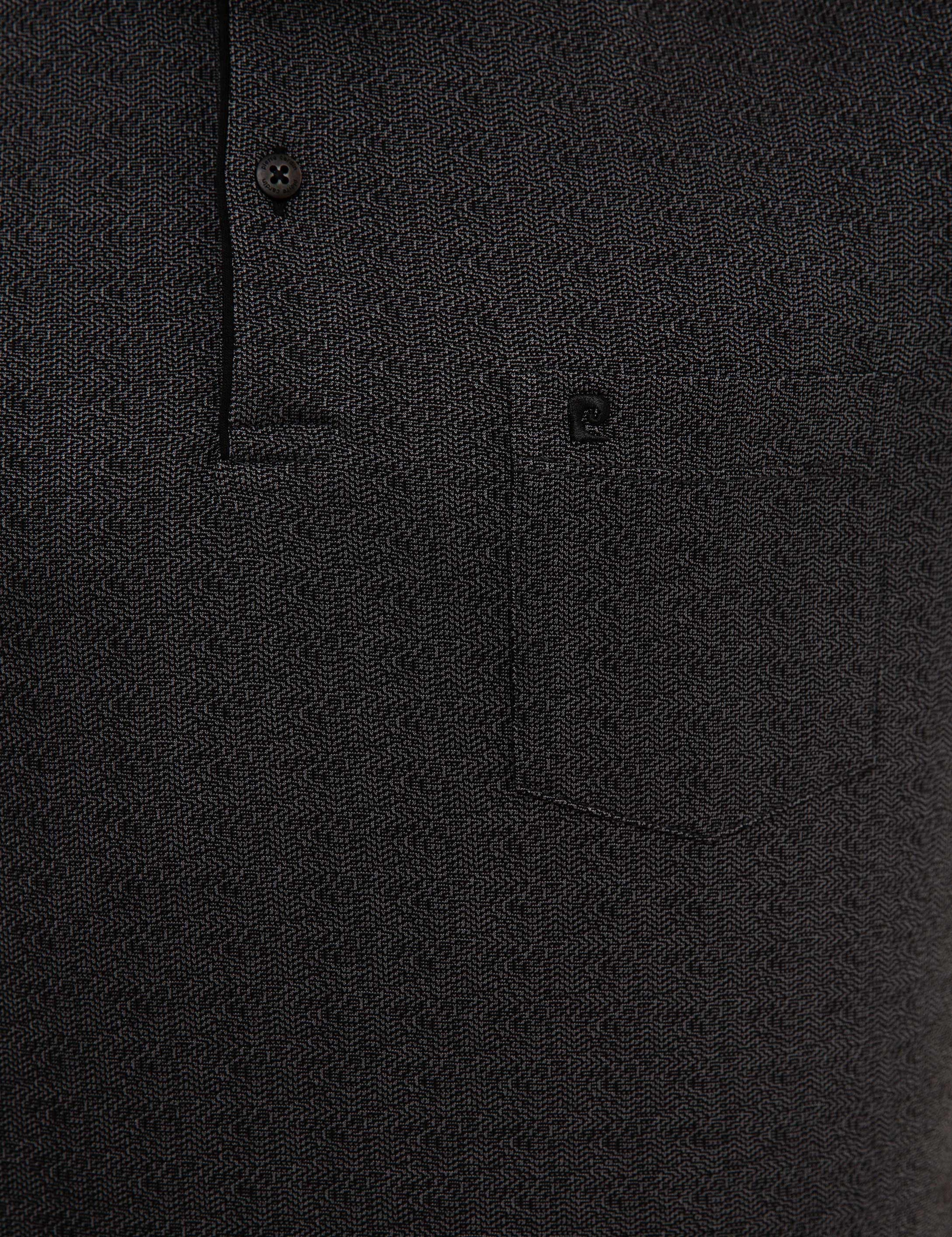 Siyah Regular Fit Polo Yaka Tişört - Image 5