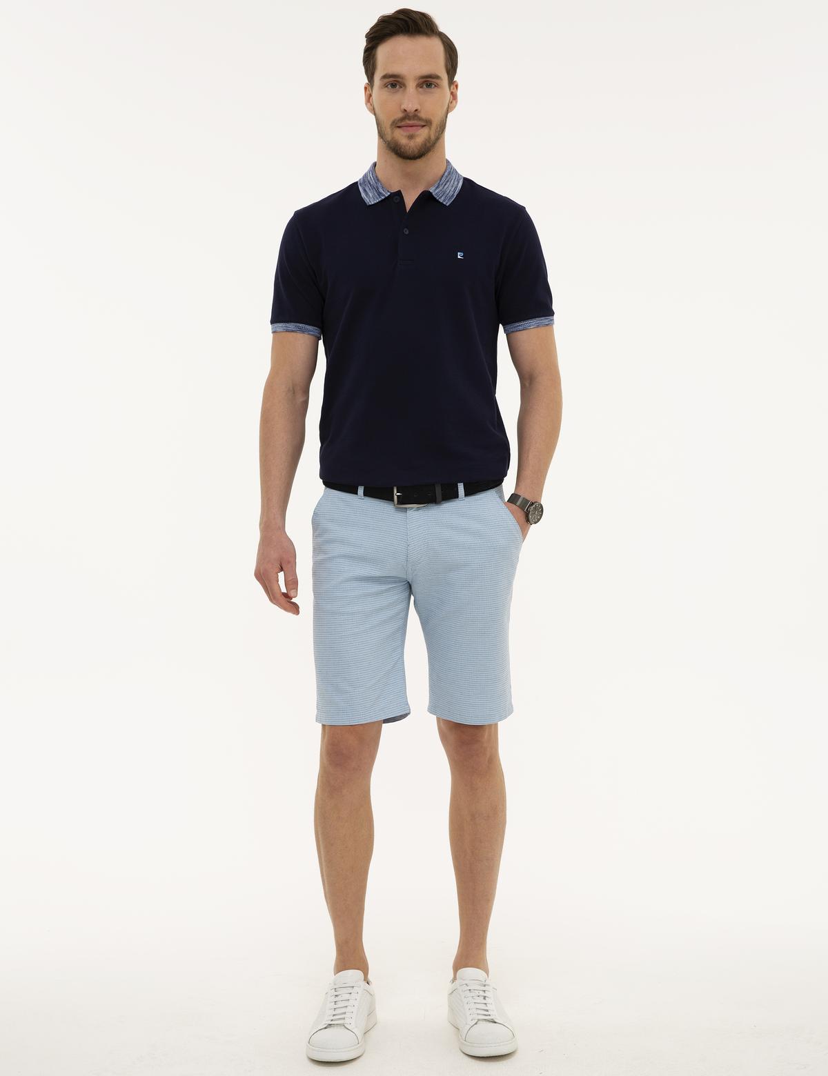 Açık Mavi Standart Fit Bermuda Şort