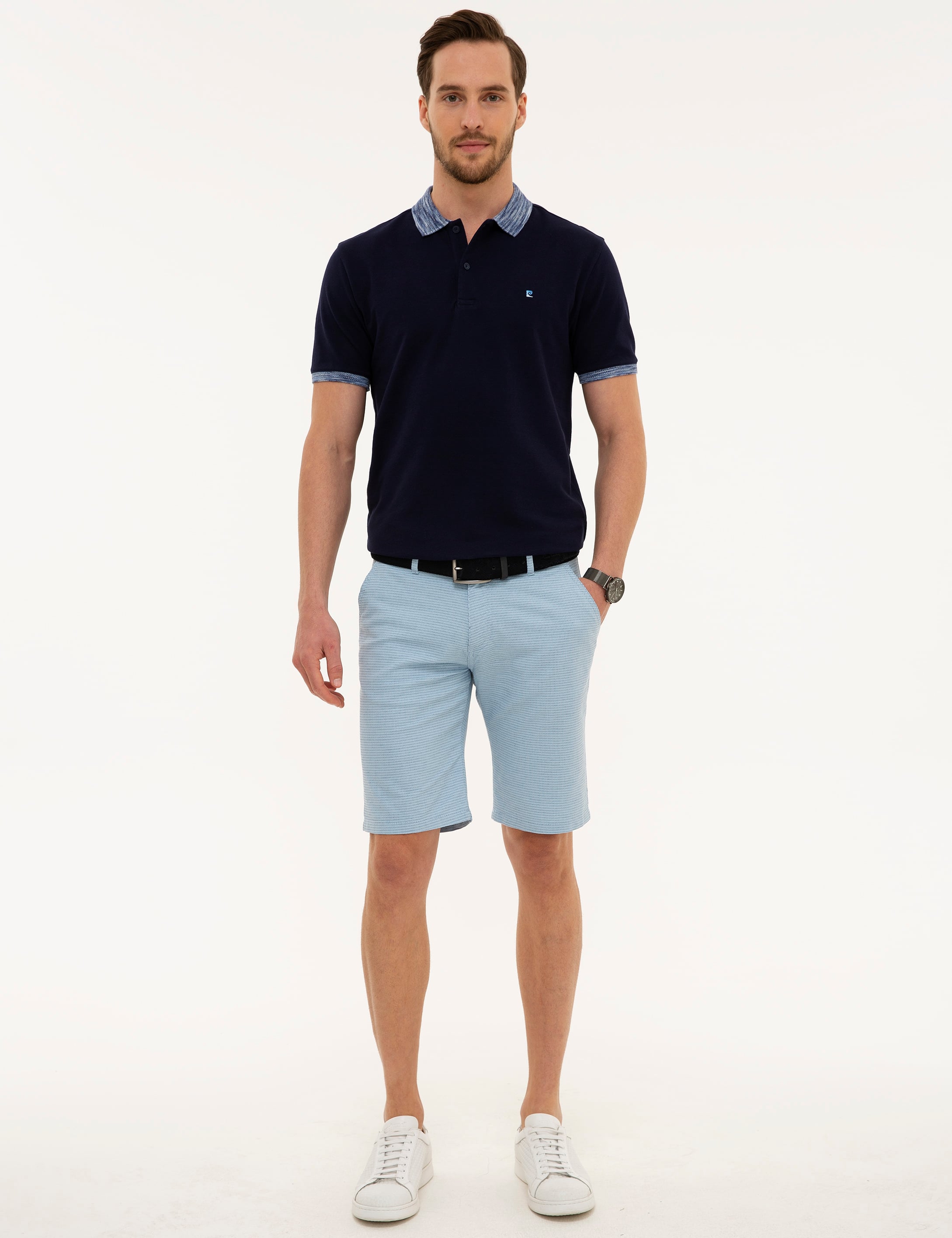 Açık Mavi Standart Fit Bermuda Şort