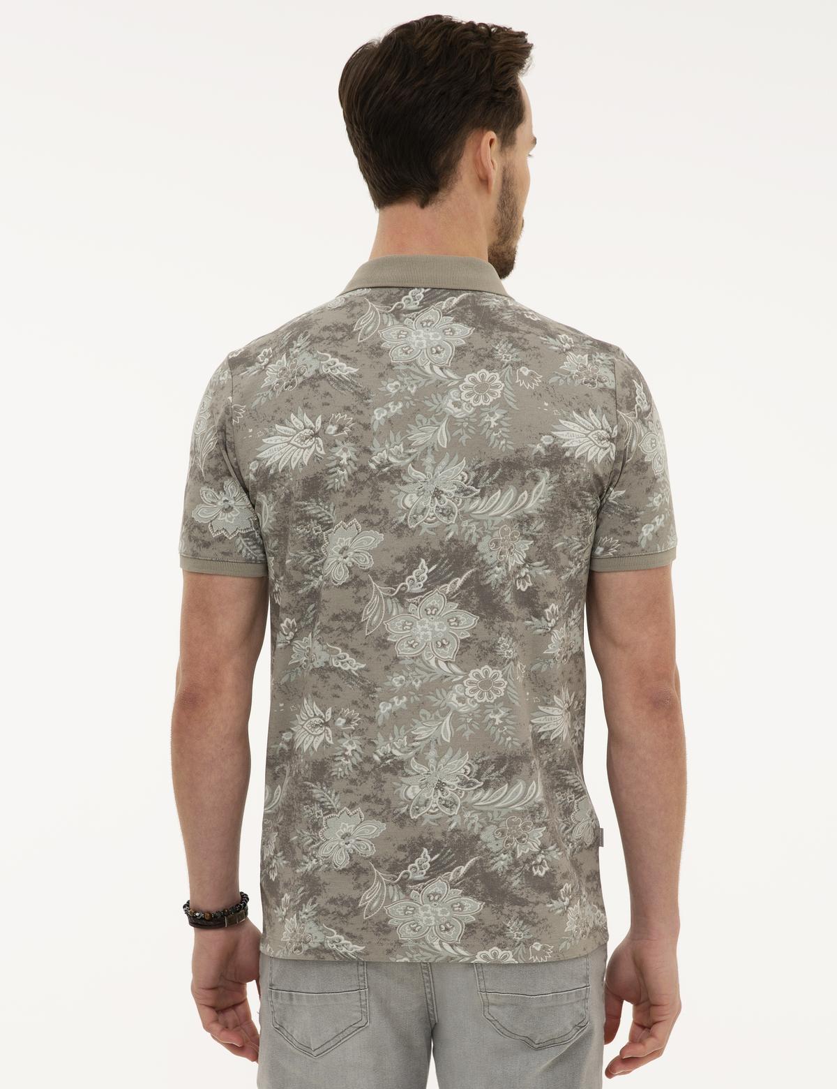 Koyu Gri Slim Fit Polo Yaka Tişört - 50218596024