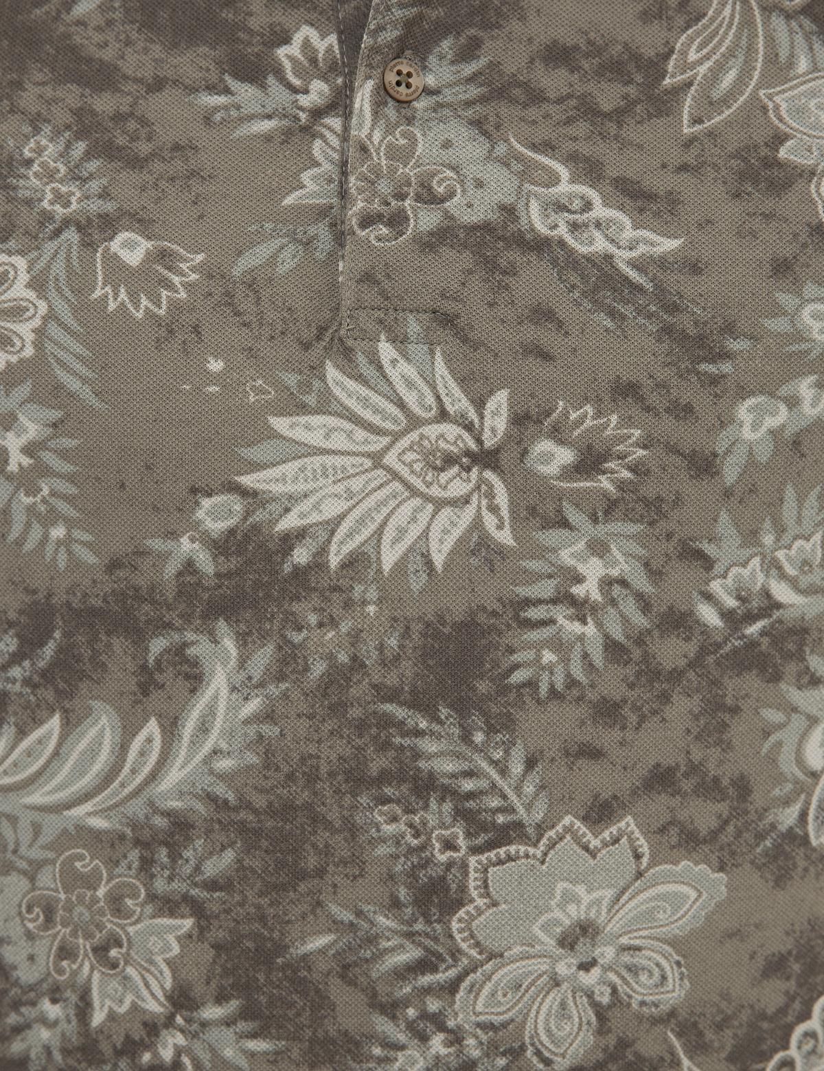 Koyu Gri Slim Fit Polo Yaka Tişört - 50218596024