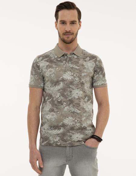 Koyu Gri Slim Fit Polo Yaka Tişört - 50218596024