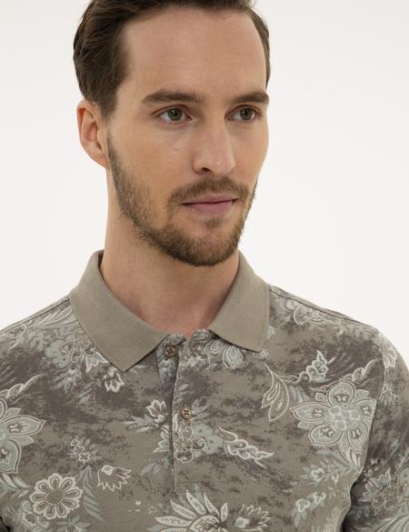 Koyu Gri Slim Fit Polo Yaka Tişört - 50218596024