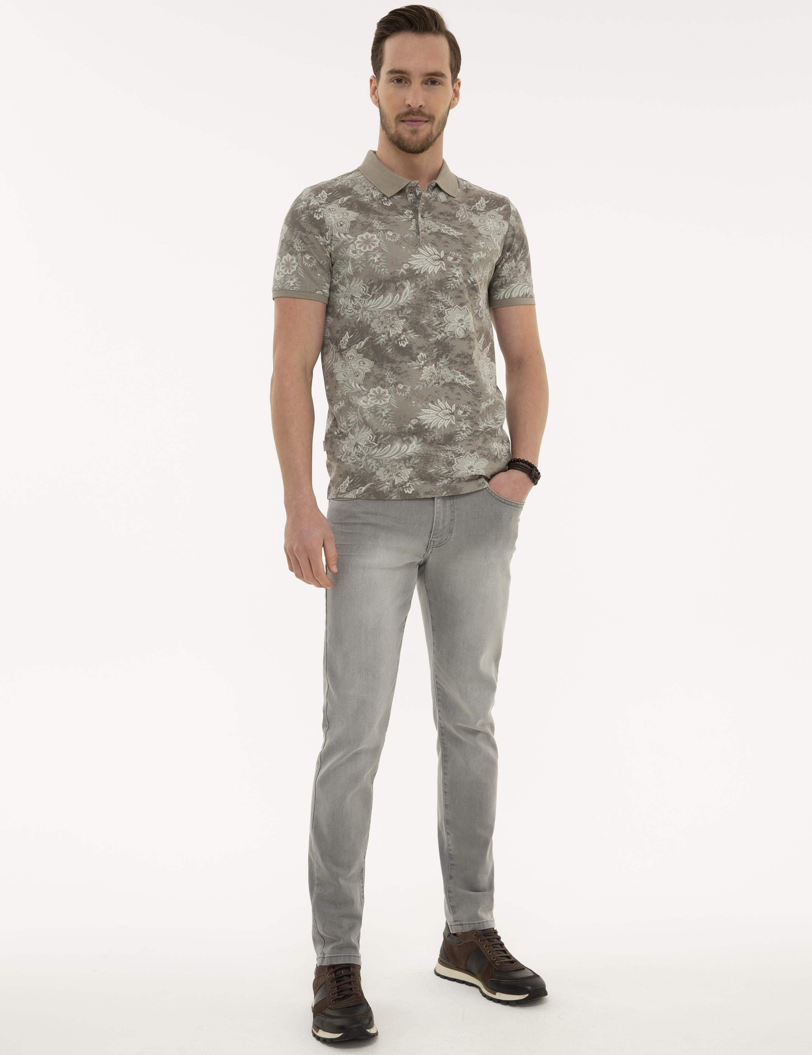 Koyu Gri Slim Fit Polo Yaka Tişört