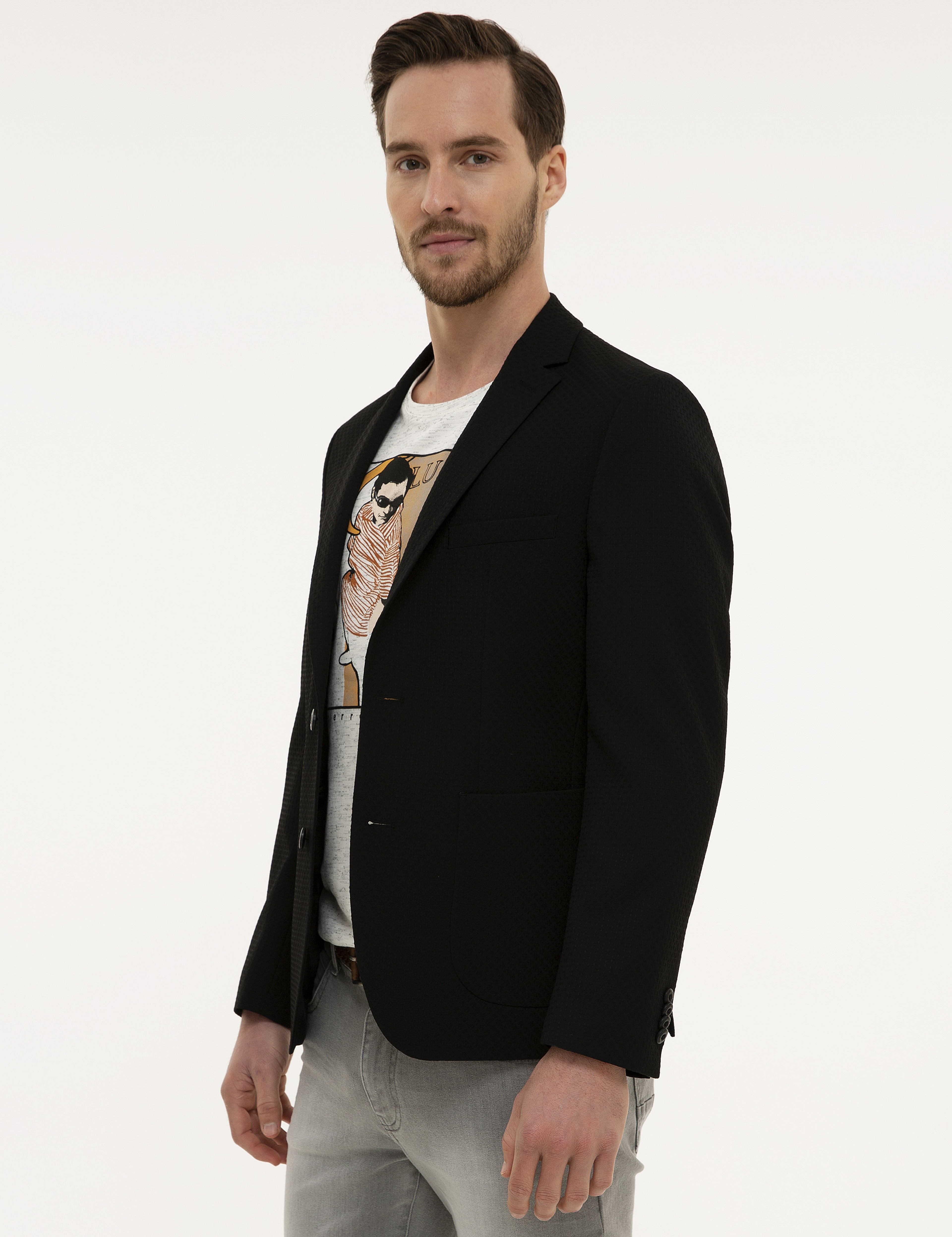 Siyah Ekstra Slim Fit Ceket