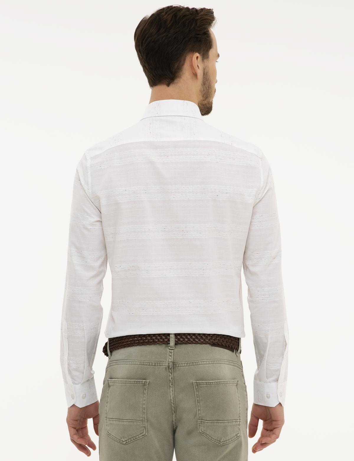 Beyaz Slim Fit Uzun Kollu Gömlek - 50220147001