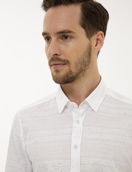 Beyaz Slim Fit Uzun Kollu Gömlek - 50220147001