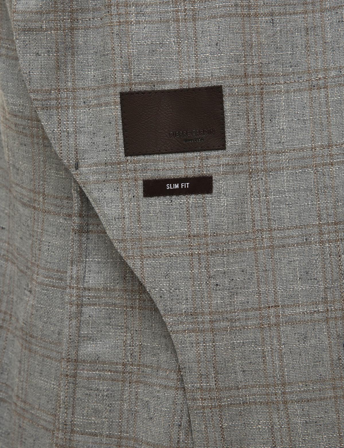 Gri Slim Fit Ekose Ceket - 50220056059