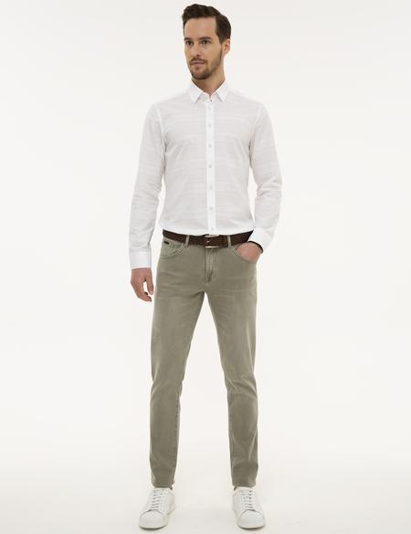 Beyaz Slim Fit Uzun Kollu Gömlek - 50220147001