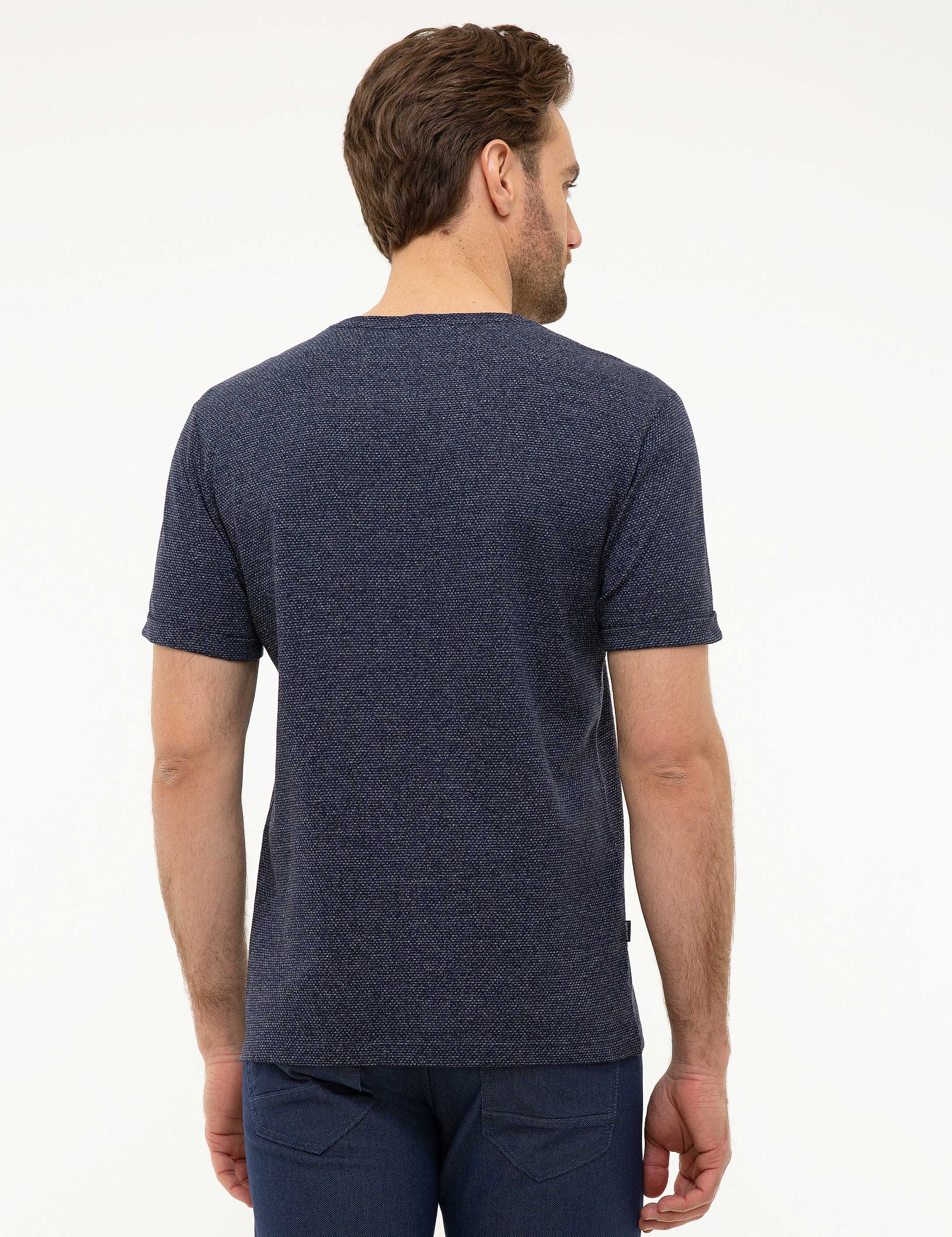 Lacivert Slim Fit Tişört - Image 3